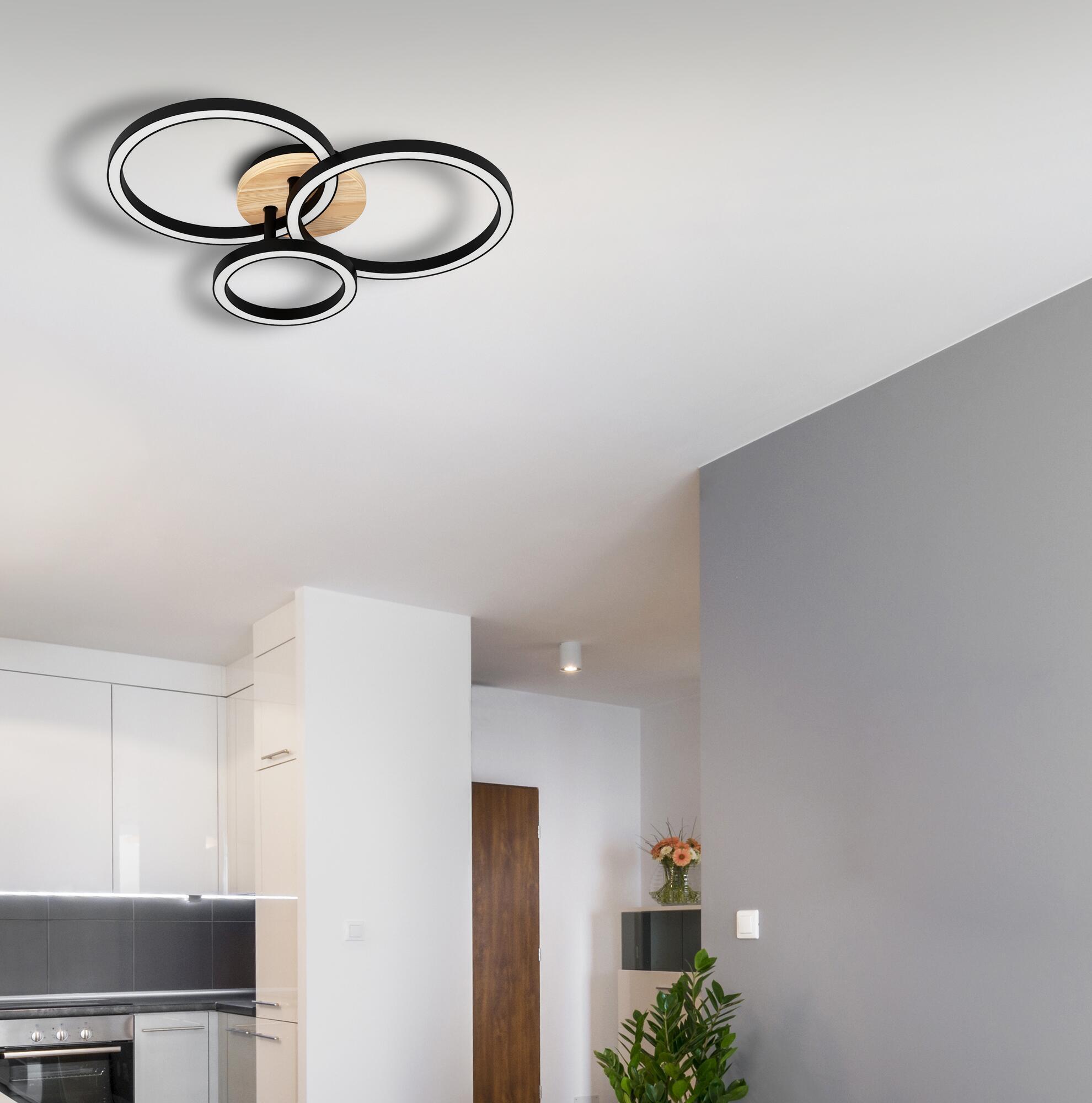 Plafonnier essentiel bois LED INSPIRE Rog D.43 cm - 4