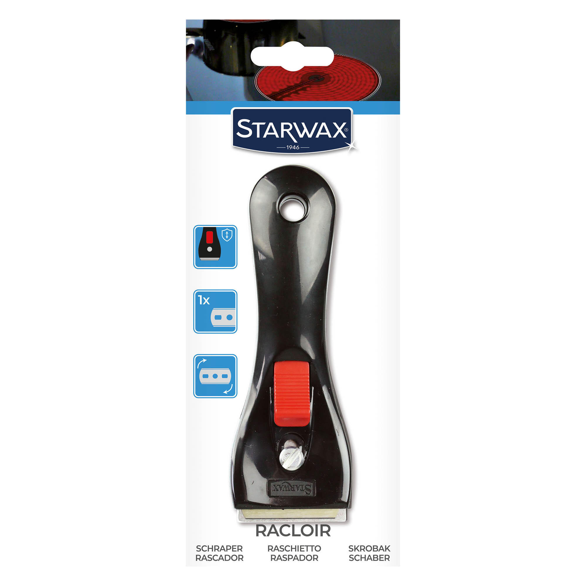 Racloir vitrocéramique et induction STARWAX