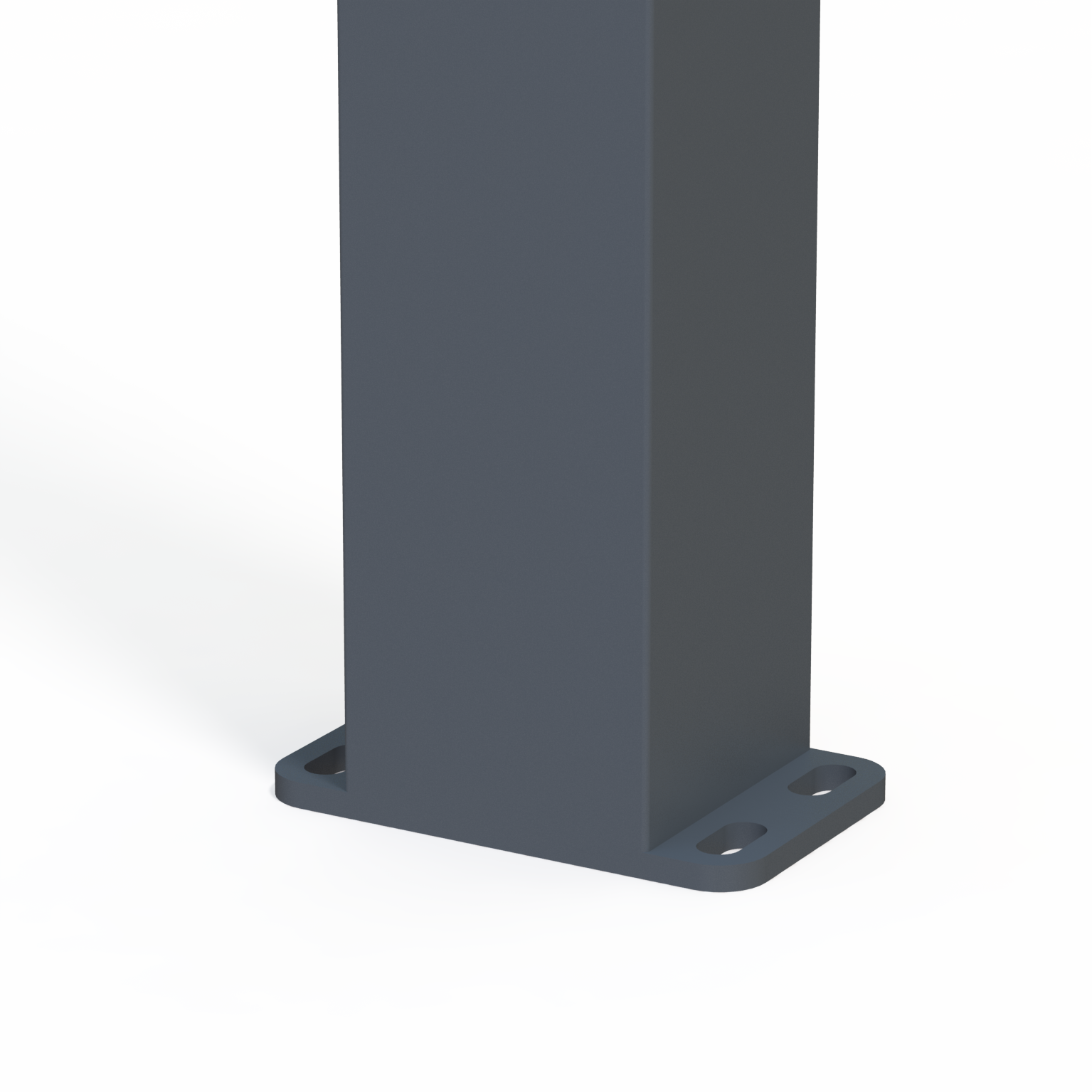 Poteau aluminium platine pour portillon gris zinc, Klos up! l.10 x H.140 cm - 3