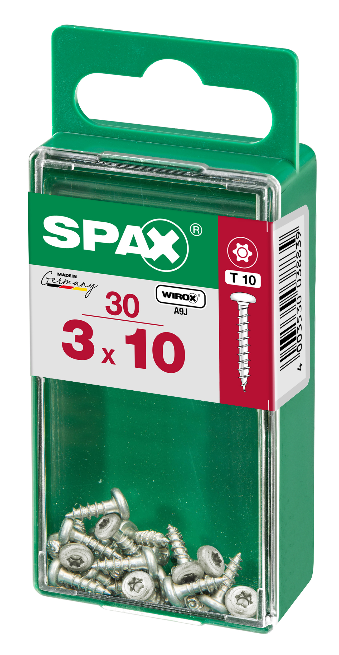 30 vis acier tête ronde t-star+ SPAX, Ø3 x L.10 mm - 3