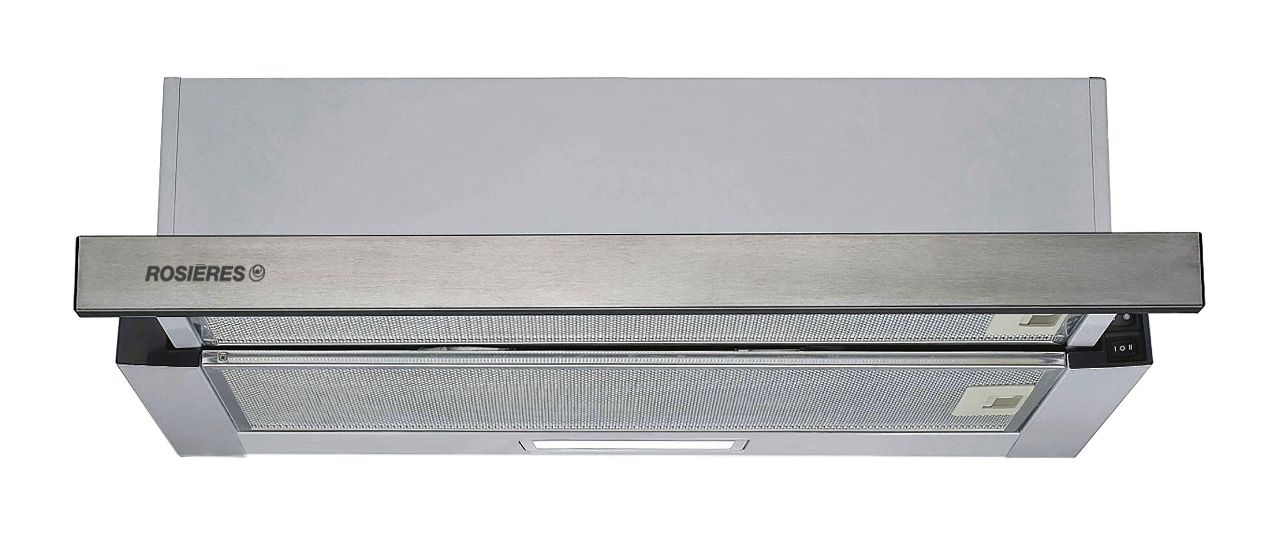 Hotte tiroir L.60 cm ROSIERES RHT6300/2LIN1 Inox | Leroy Merlin