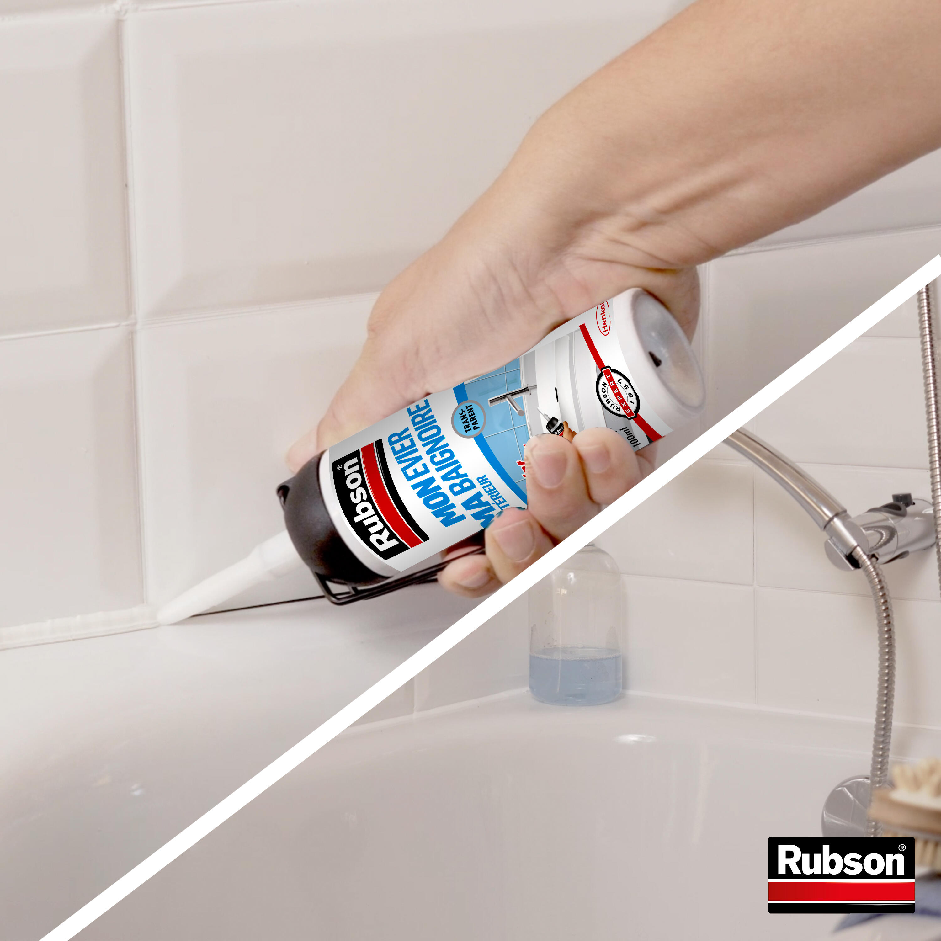 Mastic d'étanchéité Mon evier, ma baignoire RUBSON transparent 100ml - 5