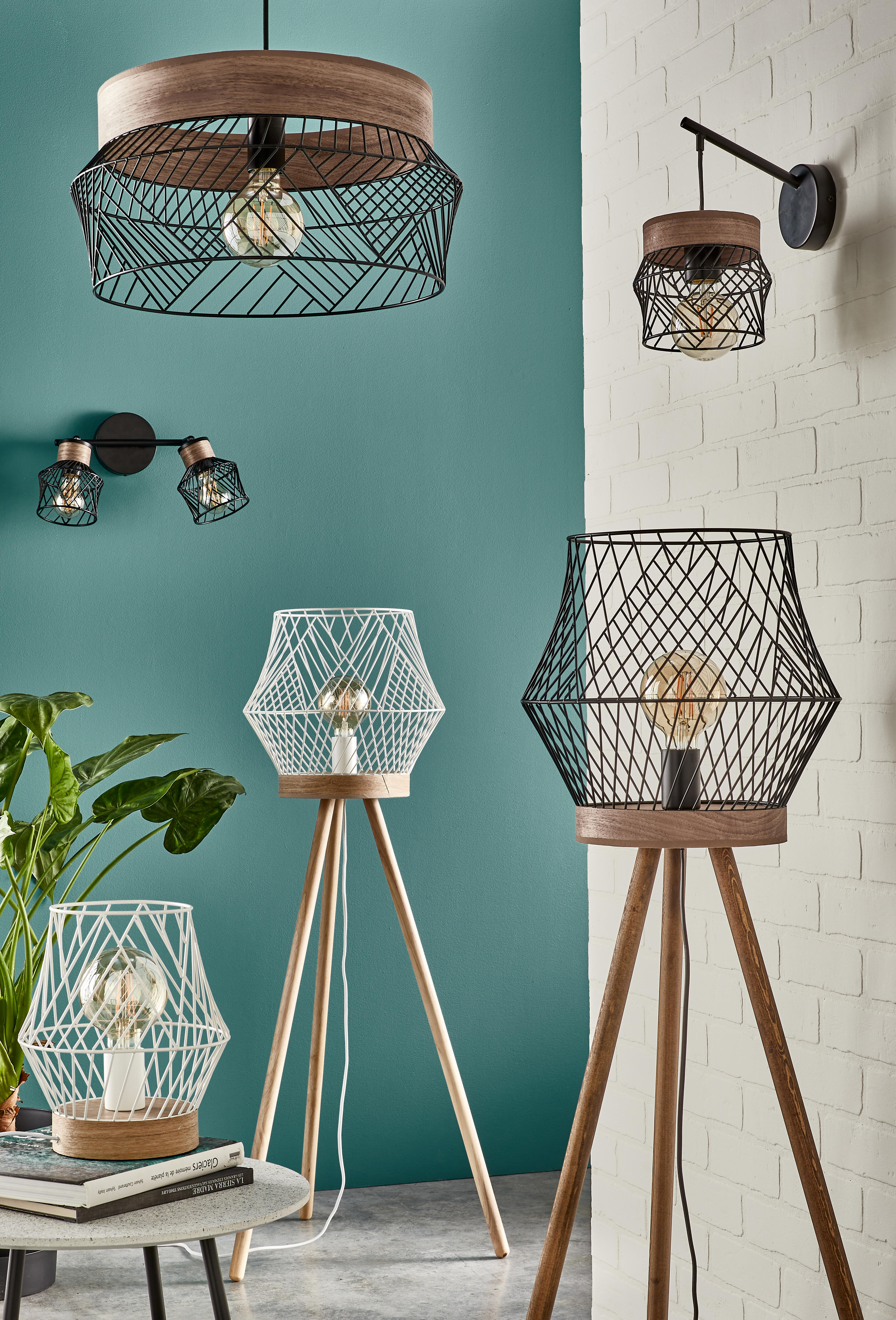 Candeeiro de parede Kanel 2 led metal preto Inspire - 12