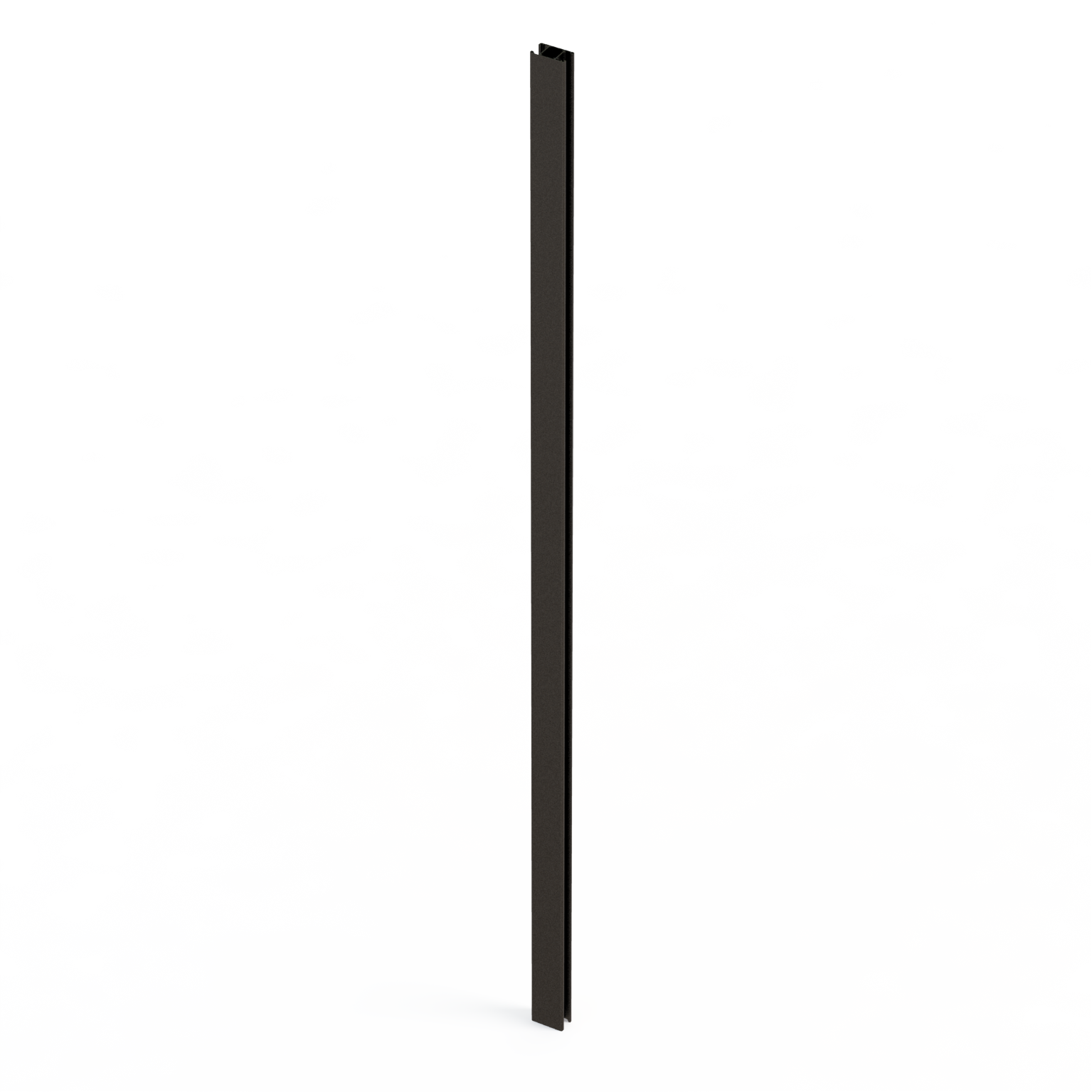 Poteau aluminium pour clôture Klos up! noir, l.7.5 x P.4.2 x H.230 cm - 2