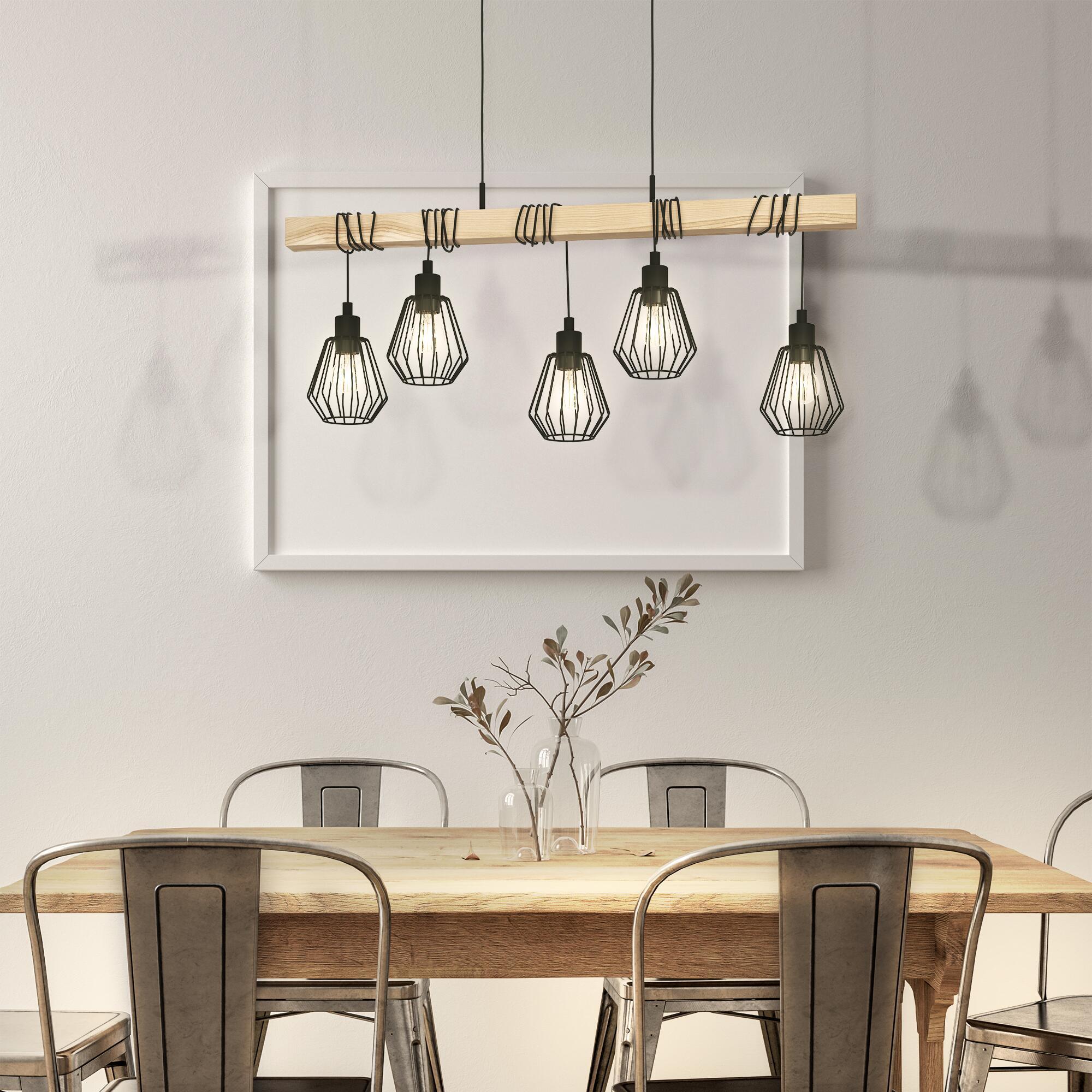 Suspension Tabodi bois, noir, Diam.21.5 cm INSPIRE, E27 - 2