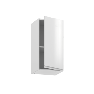 Meuble haut de cuisine Tokyo blanc brillant 1 porte H77 x l40