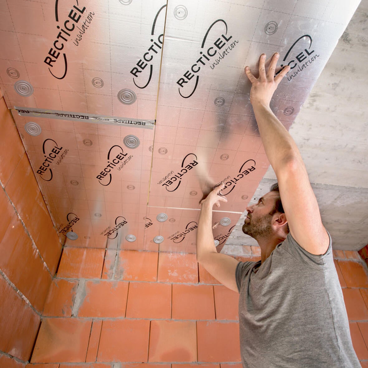 3 panneaux pour isolation polyuréthane et alu. RECTICEL, R=4.5,Ep.100mm,1.2x0.6m - 5