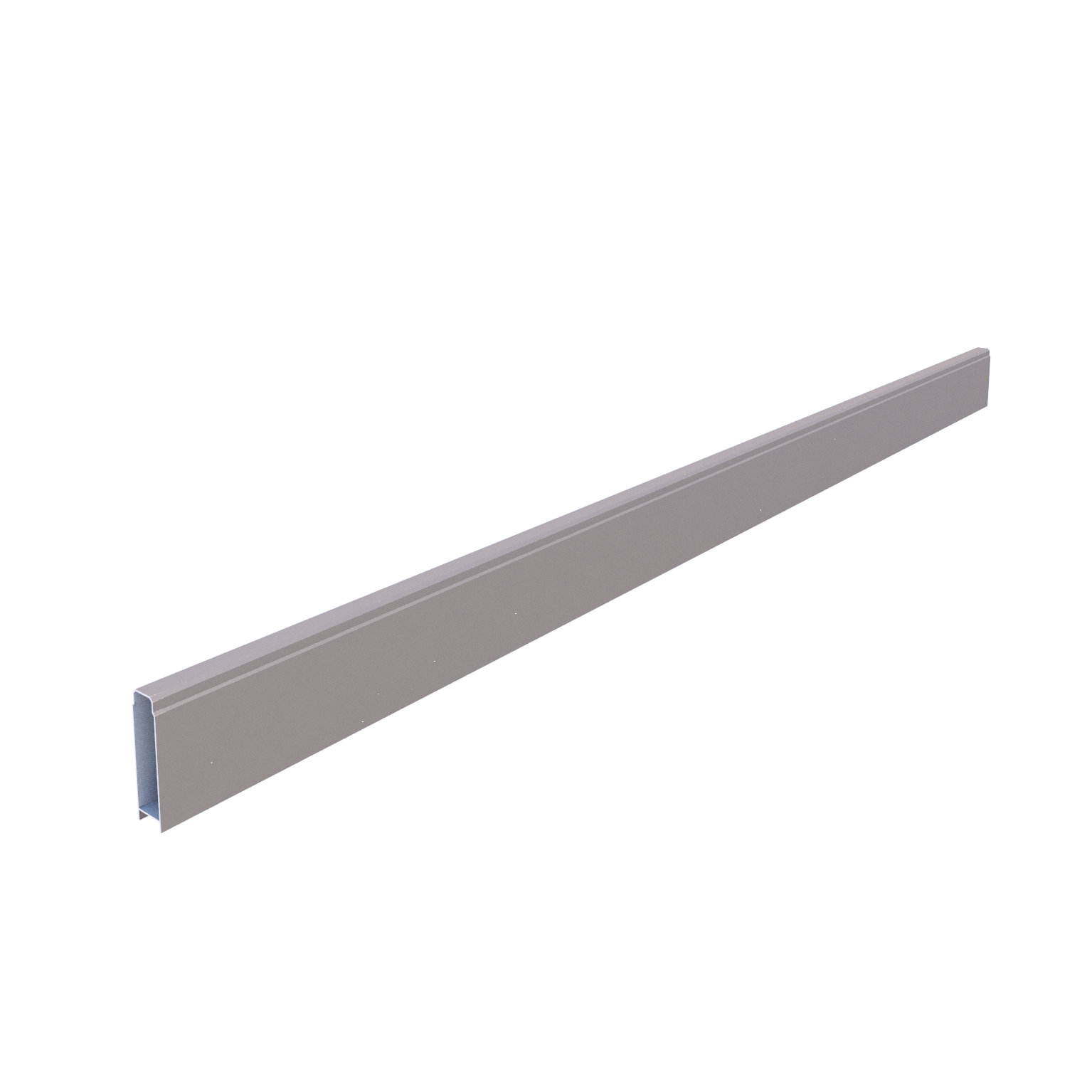Lame de clôture aluminium pleine Klos up! gris quartz, H.9 x l.145 cm - 2