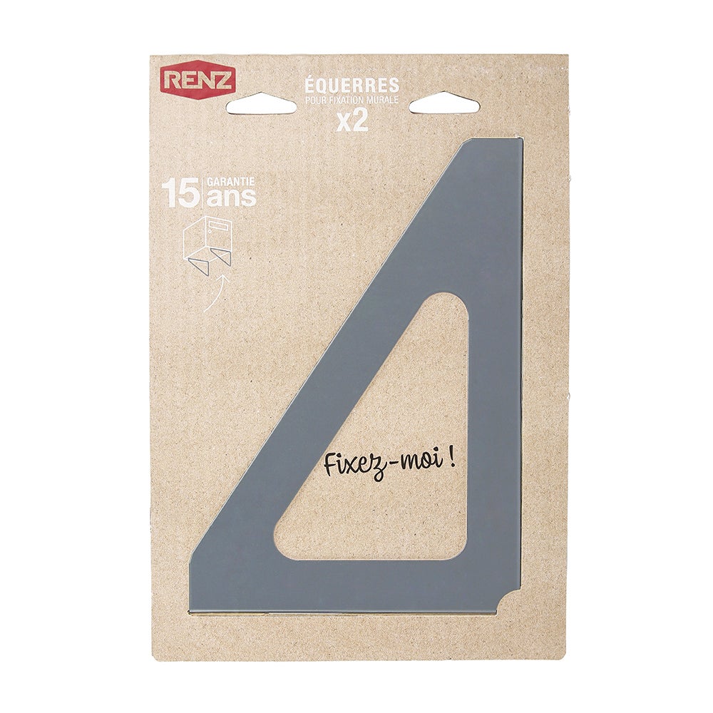 Kit de fixation H.18 x l.25 x P.3 cm RENZ, gris - 8
