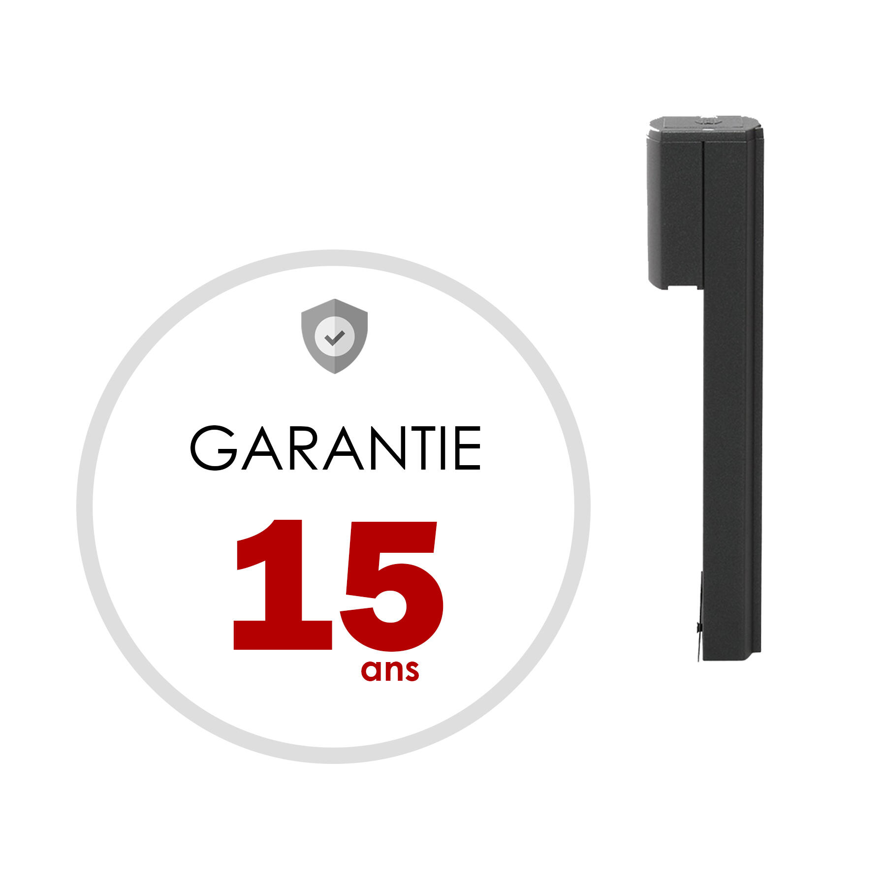 Equerre murale, pour boîte aux lettres H.41 x l.10 x P.9 cm RENZ, gris - 5