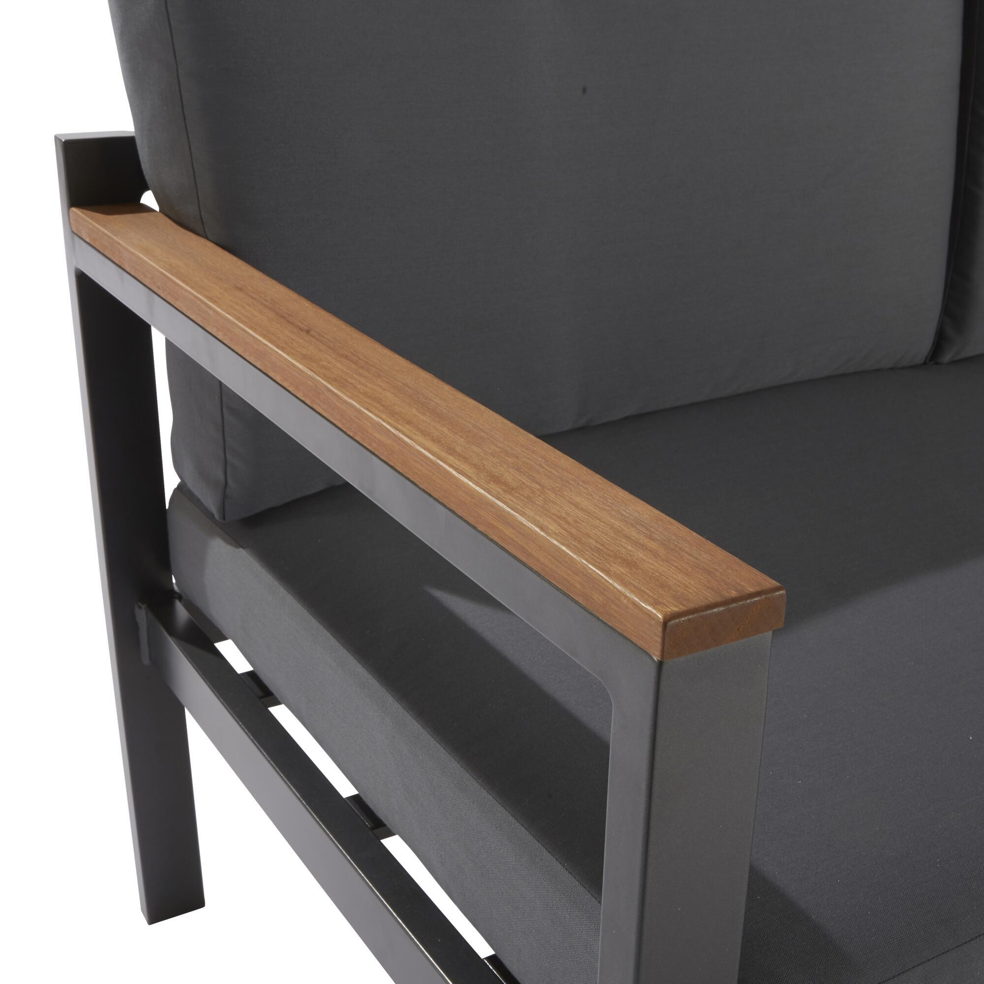 Conjunto jardim relax sofá alumínio cinzento escuro Oris II Naterial - 6