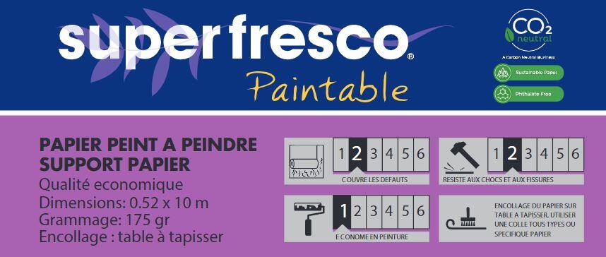 Papier peint à peindre 175 g/m² Crépi, l.0.52 x L.10.05 m - 5