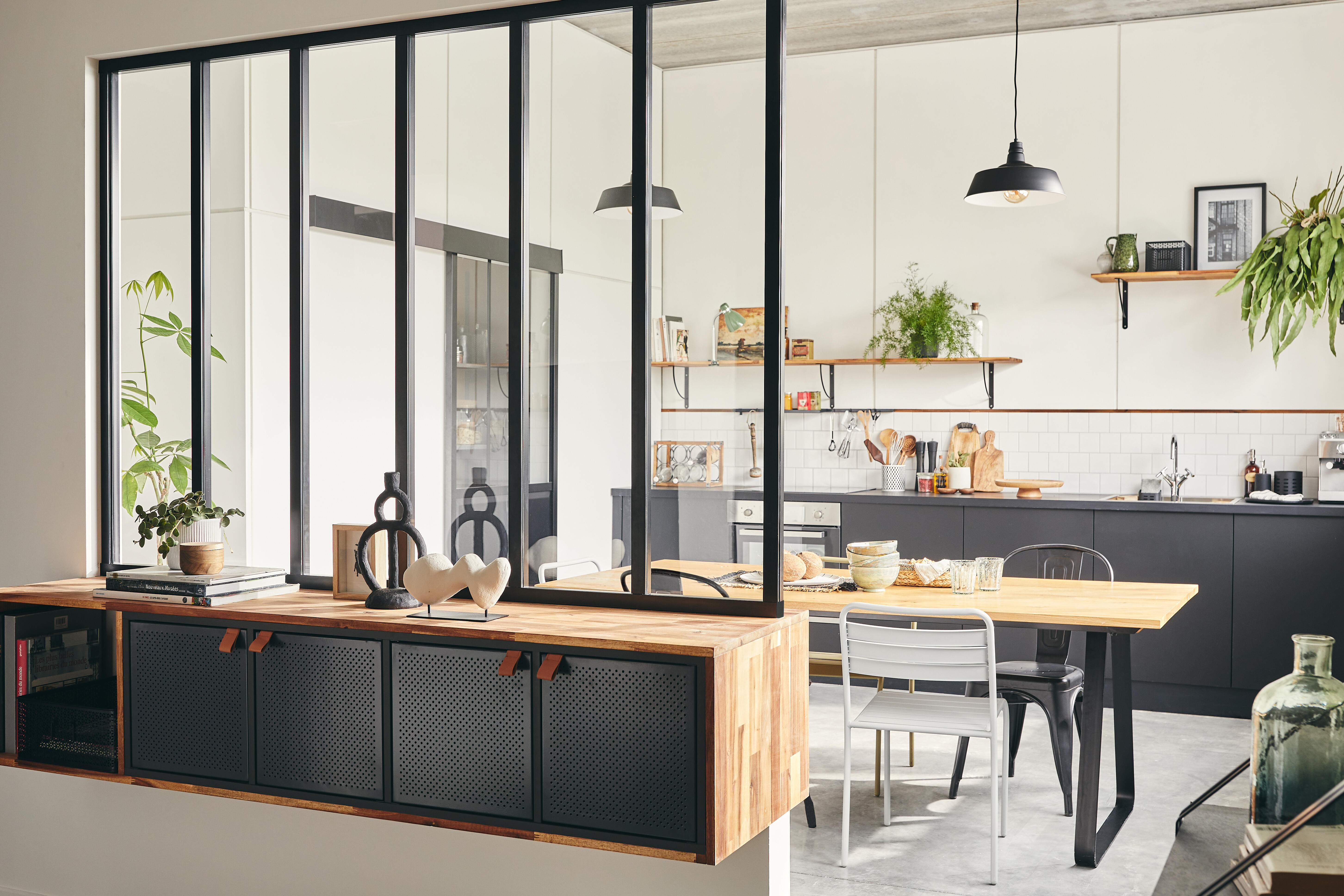 Estante cubo 4x1 preto 139,3x36x31,7 cm Spaceo Kub - 11