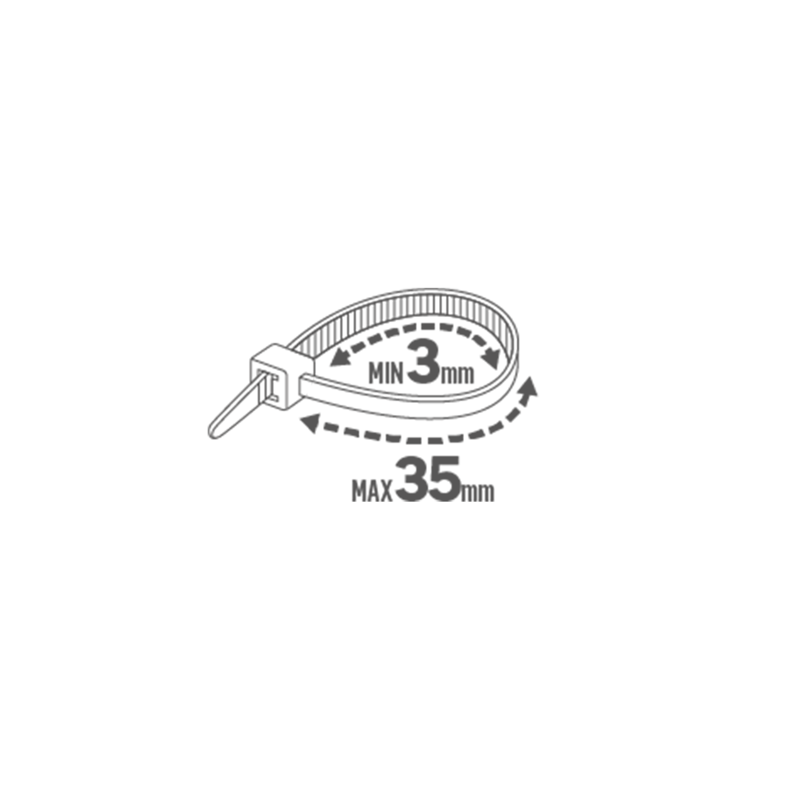 Lot de 25 colliers, diam.3 à 35 mm, L.150 mm LEXMAN - 2