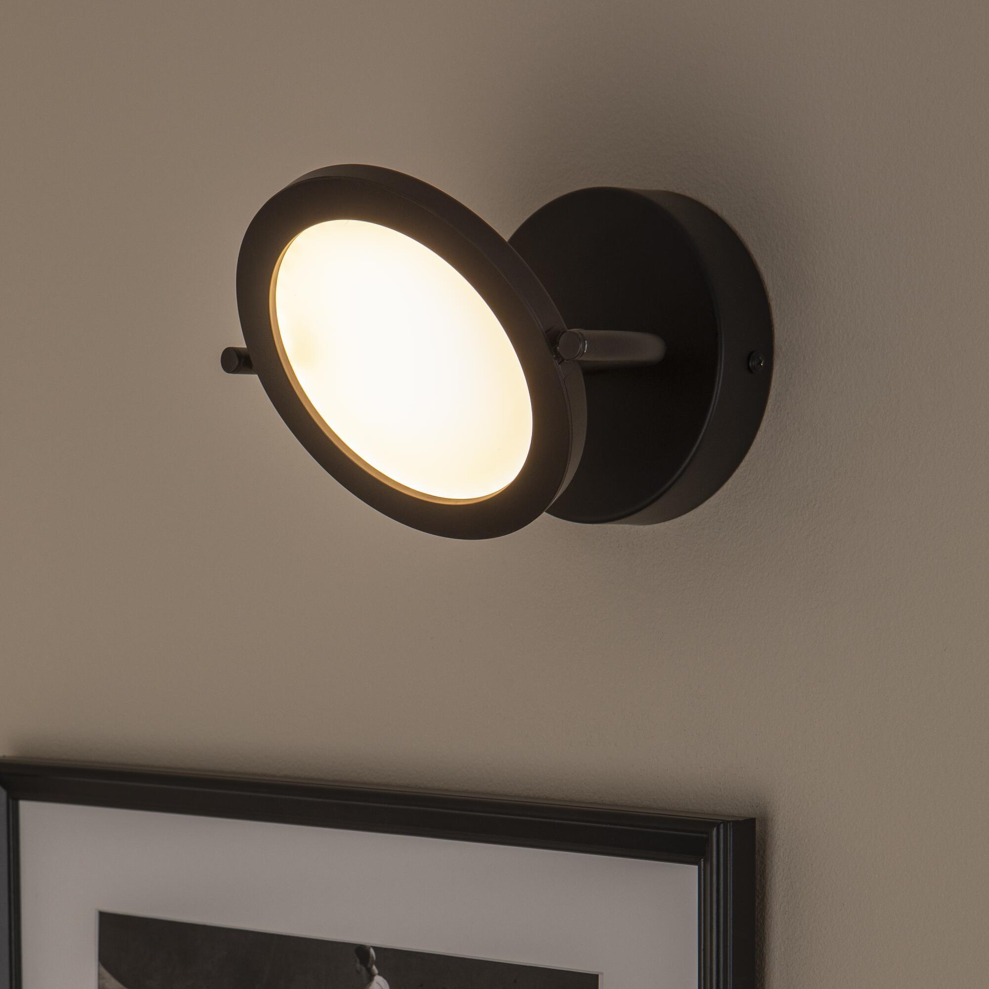 Foco decorativo com lâmpada Diuna Inspire LED 554lm 1 luz pintado preto - 19