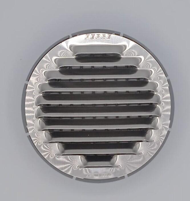 Grille d'aération aluminium naturel Diam.12.5 cm - 3