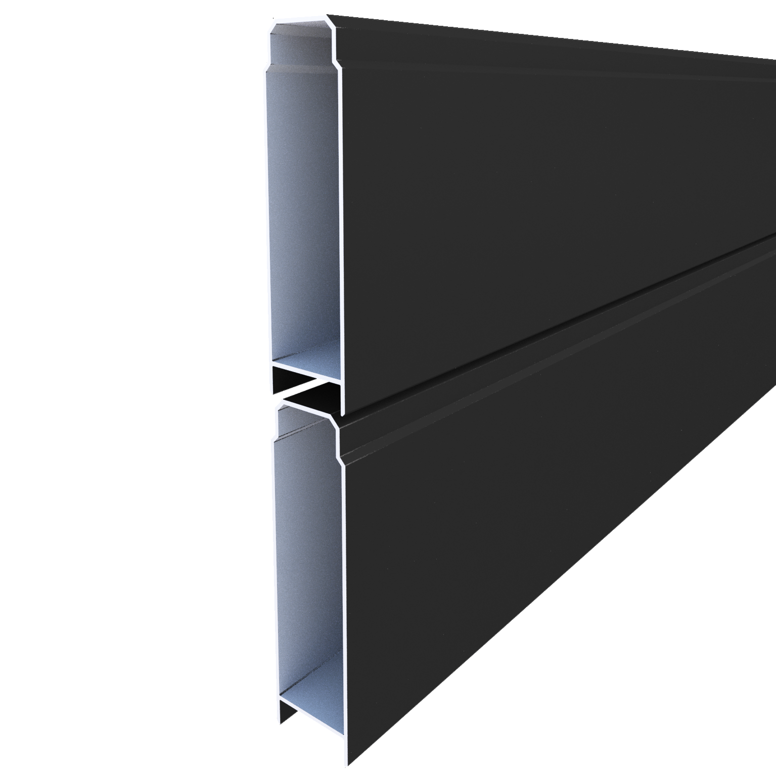 Lame de clôture aluminium pleine Klos up! noir, H.9 x l.145 cm - 4