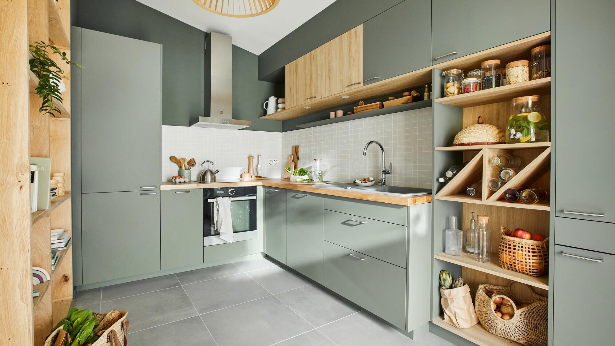 Frente gaveta de cozinha Delínia Viena 60X77 cm verde mate - 20