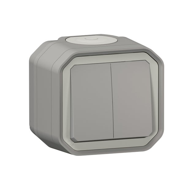 Legrand 069502 Interrupteur automatique Plexo composable gris/blanc - avec neutre - 3 fils