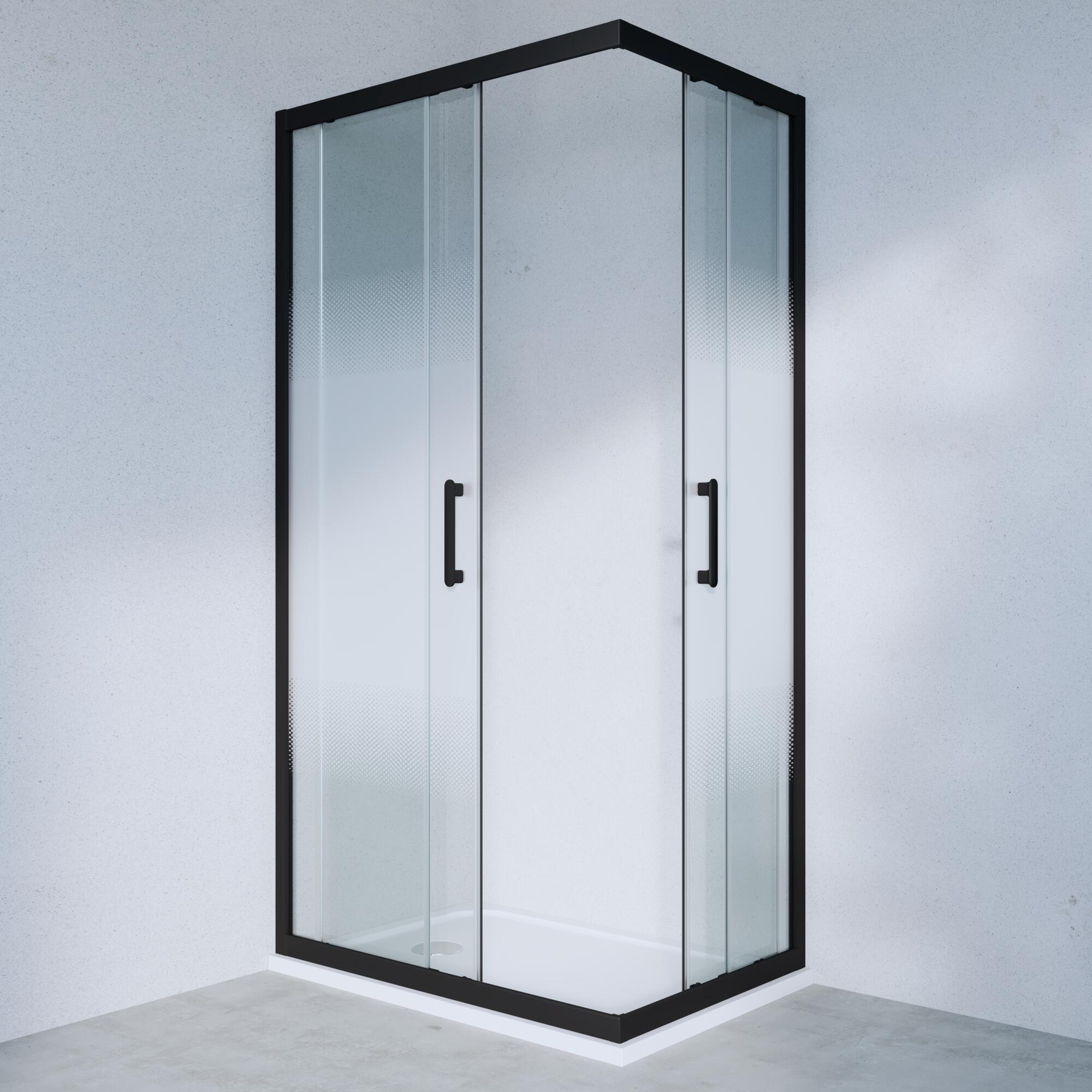 Kit vetro per doccia ad apertura scorrevole Easy L 80 x H 190cm, Sp. 6 mm - 9