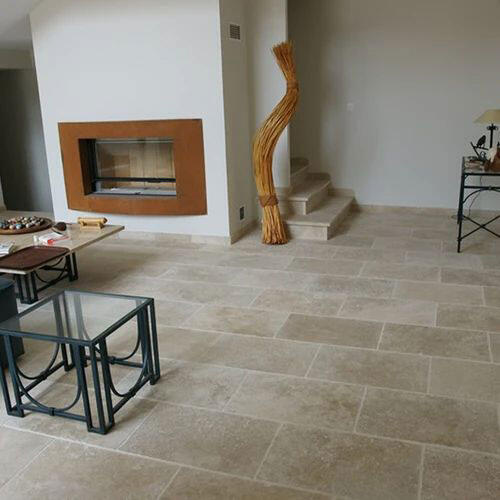 Travertin sol effet pierre nuances de beige classic mix l.40.6 x L.61 cm - 3