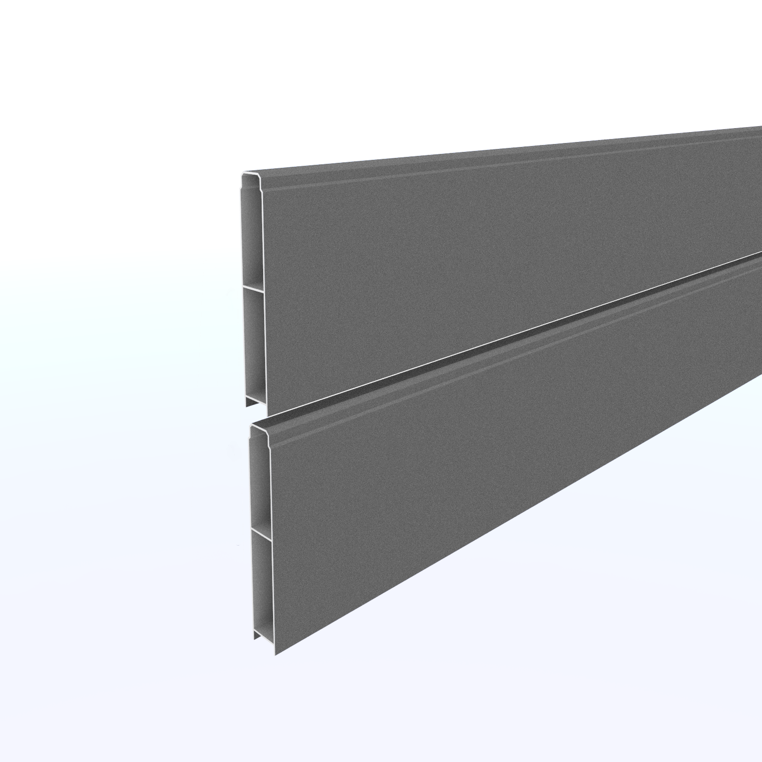 Lame de clôture aluminium pleine Klos up! gris sablé, H.15 x l.145 cm - 2