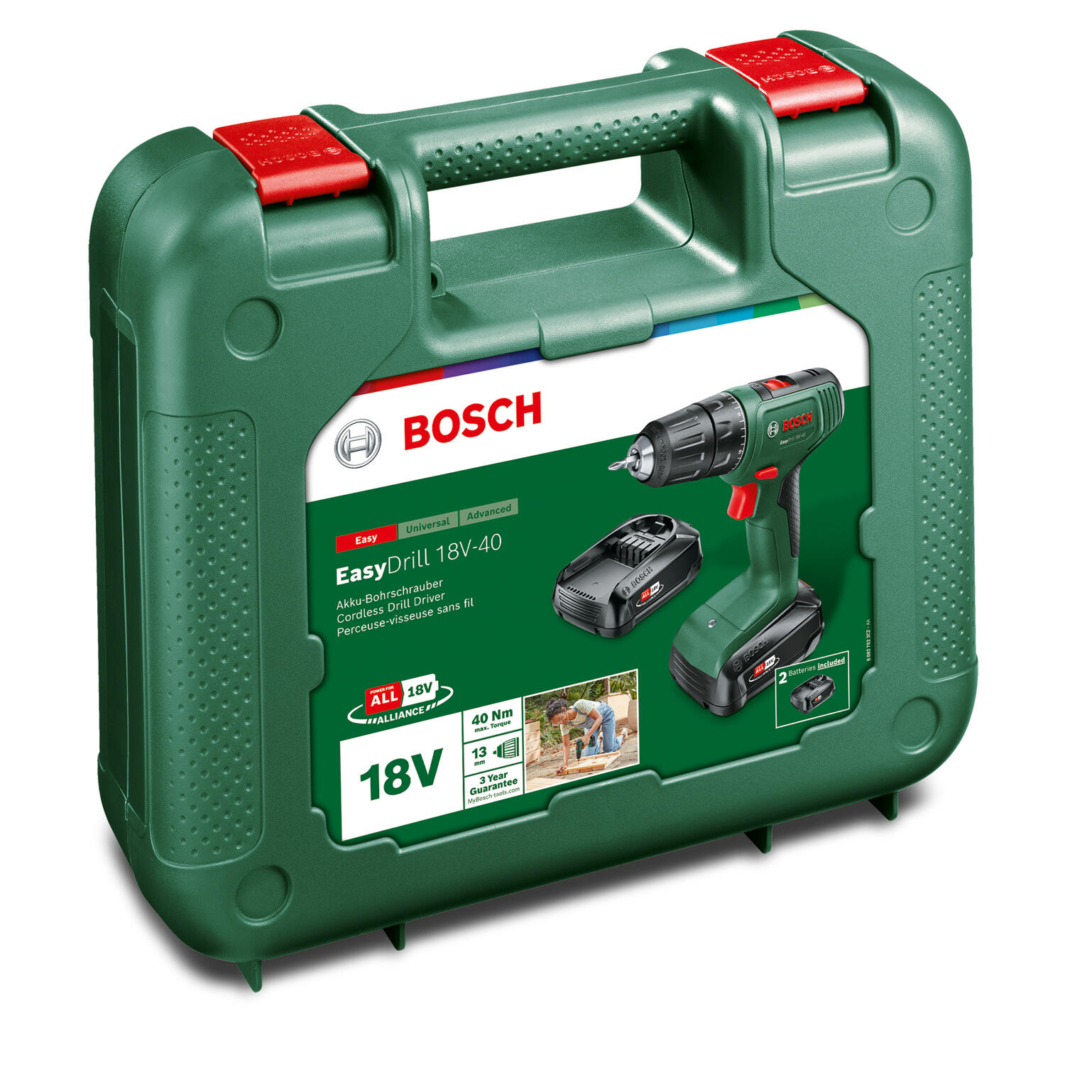 Perceuse sans fil 18 V BOSCH EasyDrill 18V-40, 40 Nm + 2 batteries 2Ah - 11
