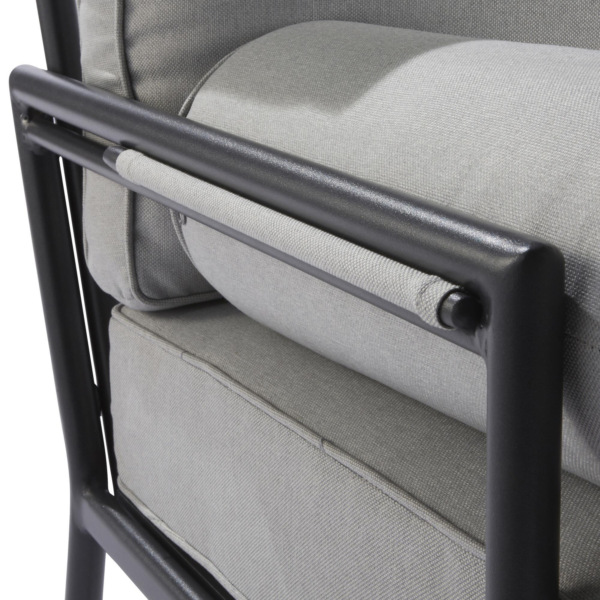 Conjunto jardim relax sofás e mesa alumínio cinzento escuro Onyx Naterial - 25