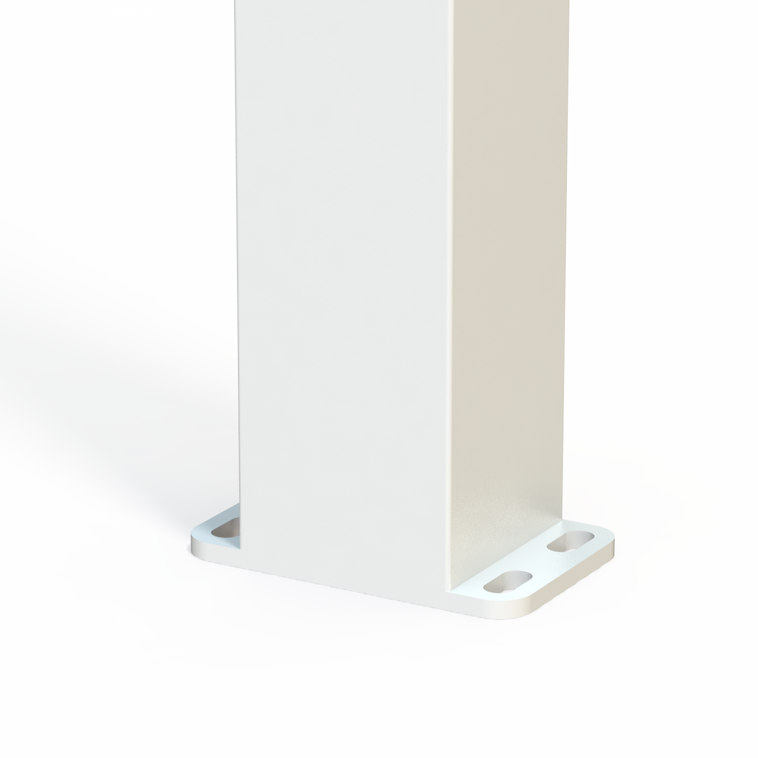 Poteau aluminium sur platine pour portillon blanc, l.10 x H.185 cm - 3