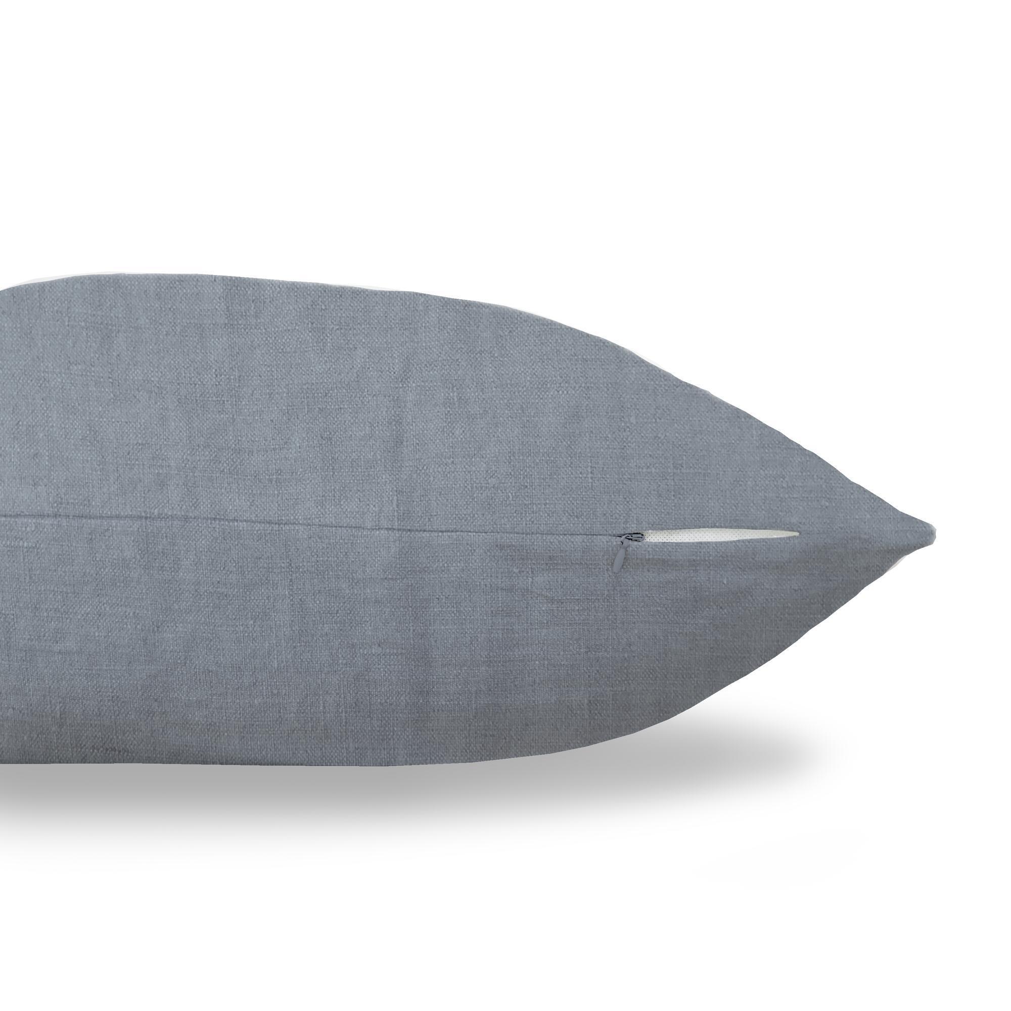 Coussin Danae, 100% lin bleu gris l.45 x L.45 cm INSPIRE - 3