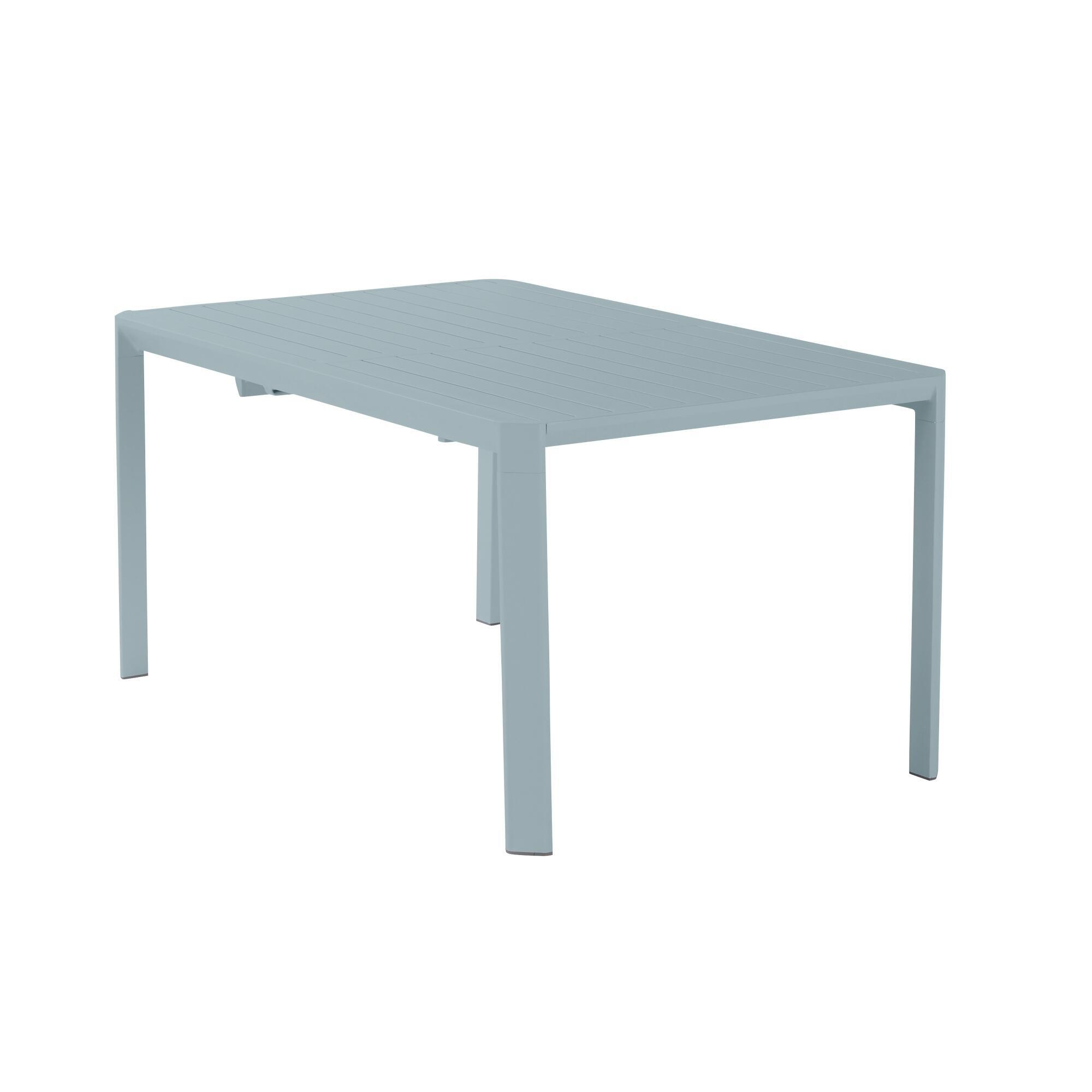 Mesa de jardín extensible idaho de aluminio de 97/149x149x76 cm aqua