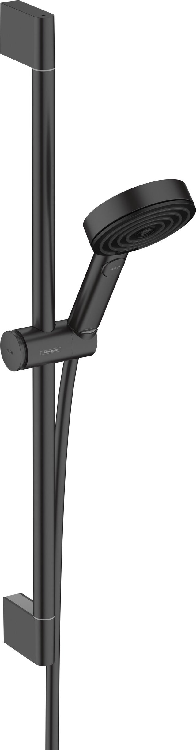 Pommeau de douche, flexible, barre de douche 3 jets noir Pulsify eco HANSGROHE