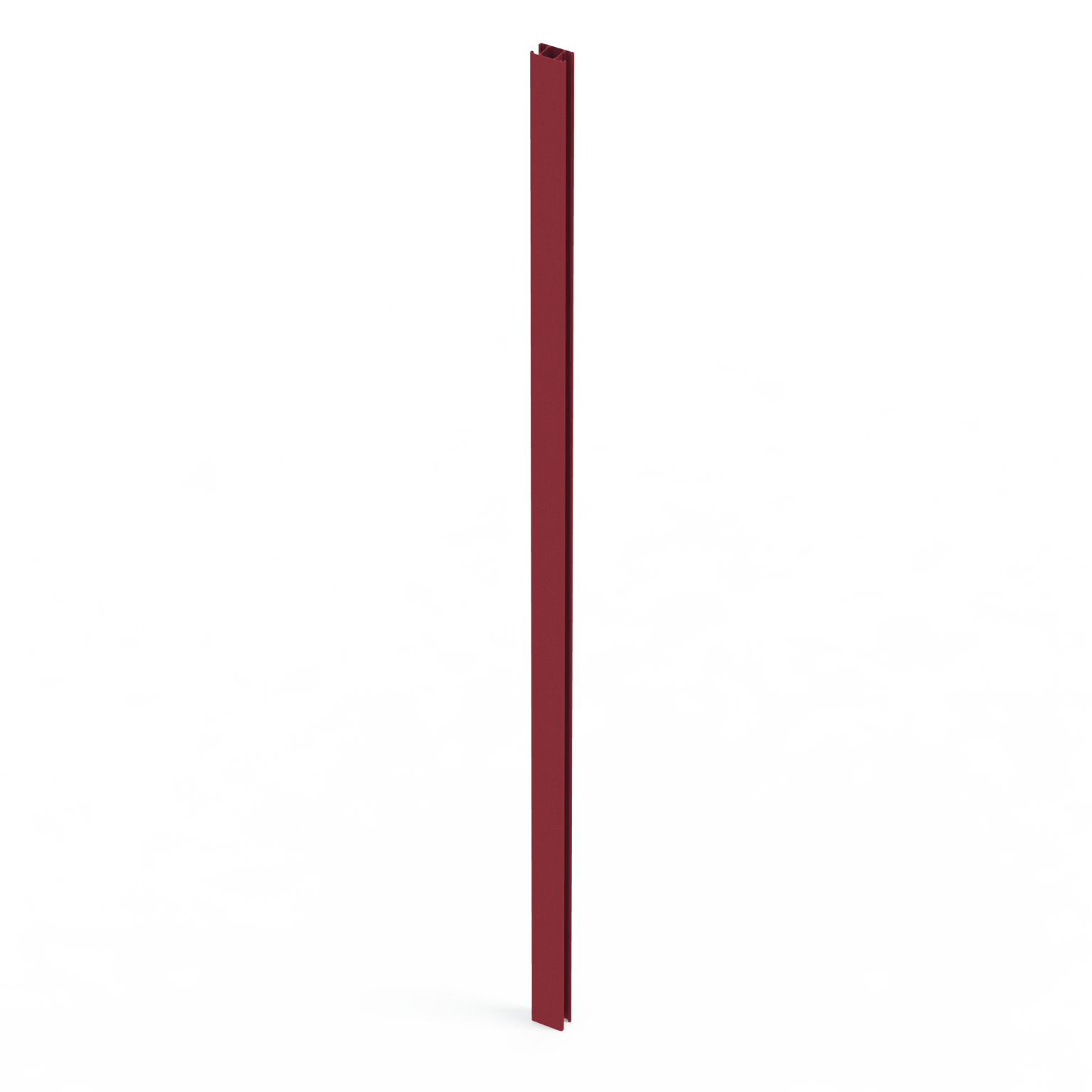 Poteau aluminium pour clôture Klos up! rouge, l.7.5 x P.4.2 x H.230 cm - 2