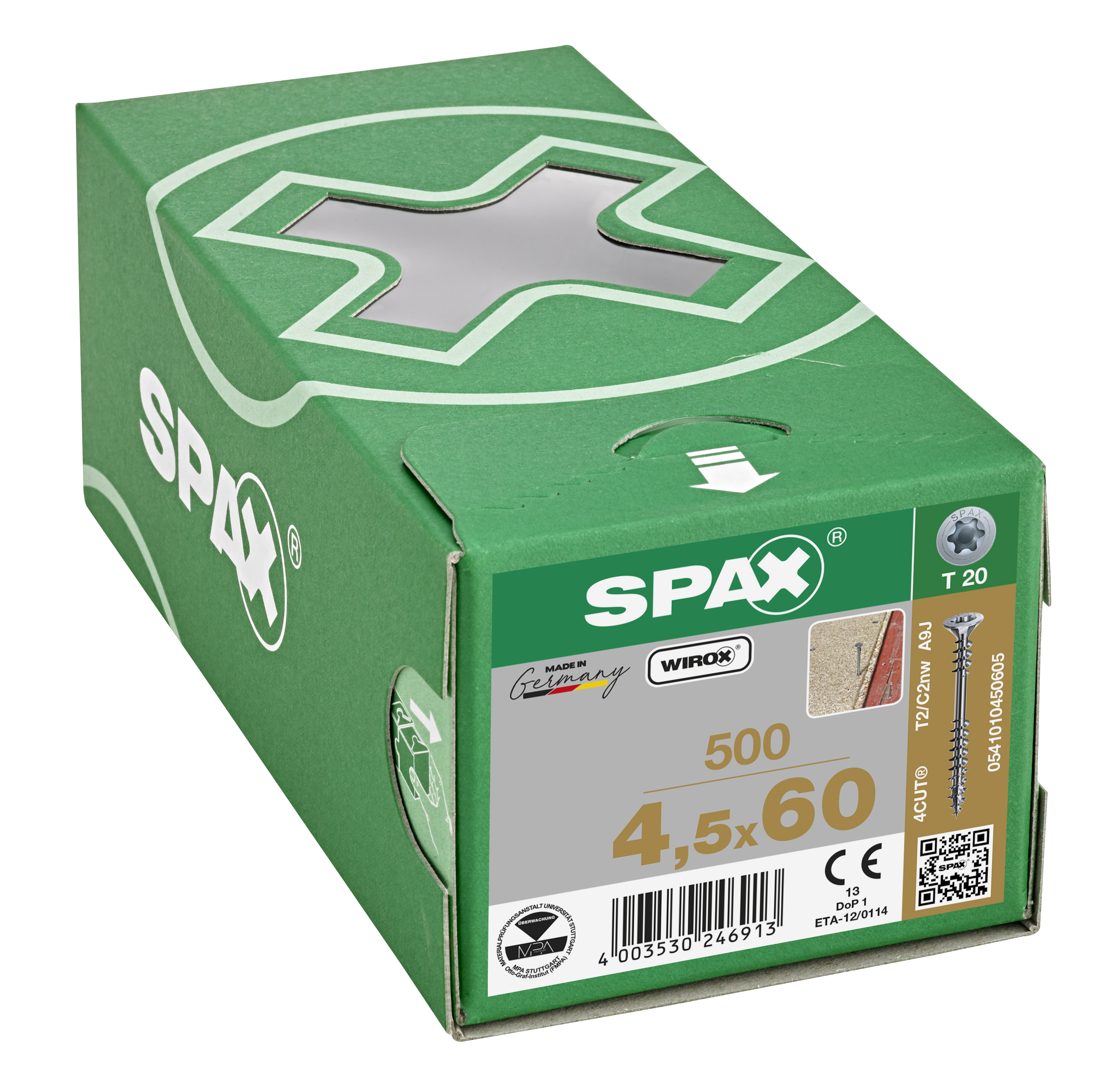 500 vis acier tête fraisée t-star+ SPAX, Ø4.5 x L.60 mm - 2