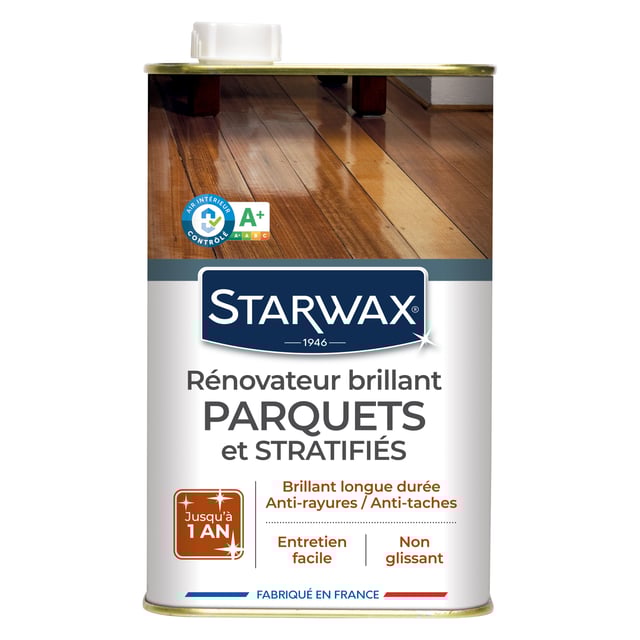 Rénovateur bois STARWAX Parquets et stratifiés, brillant, 1L, 1Kg