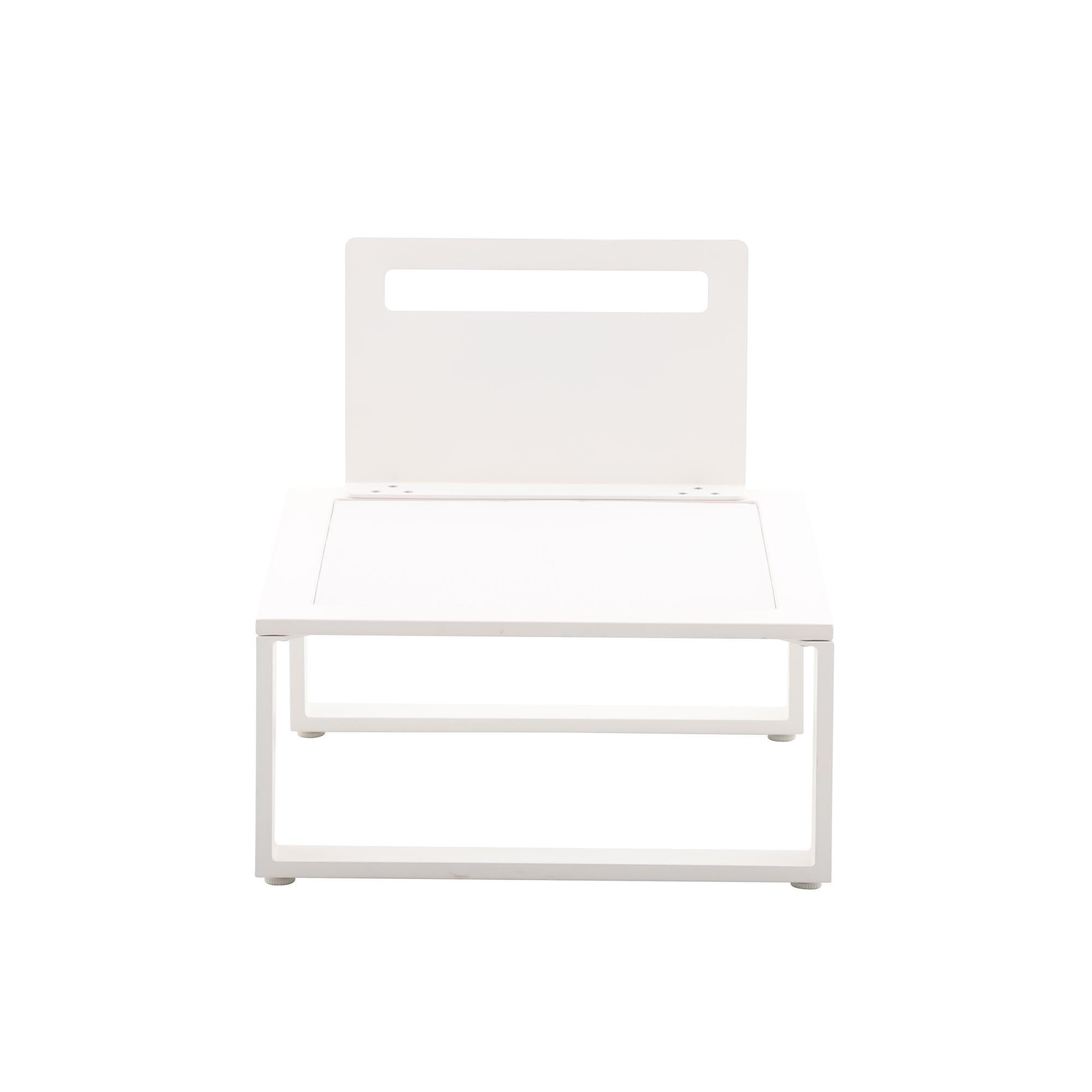 Salotto da giardino angolare per 7 persone bianco Odyssea NATERIAL con cuscini in poliestere grigio - 18