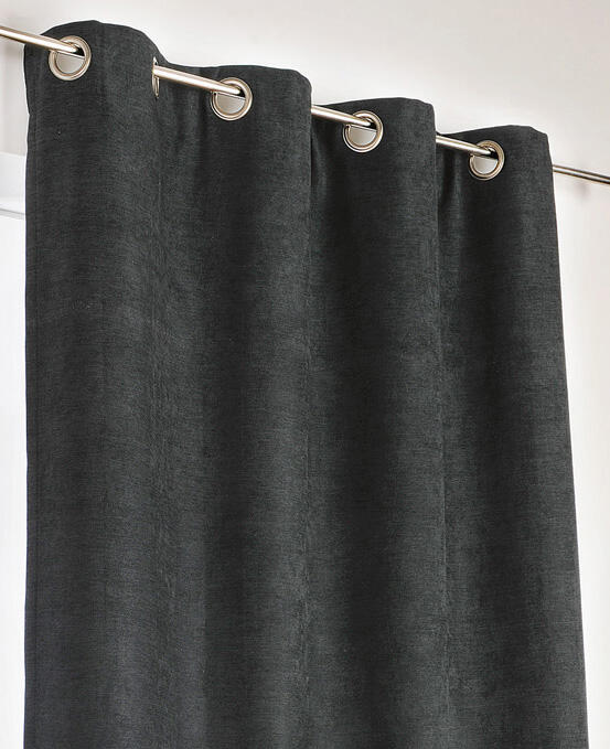Voilage occultant thermique, Alaska, noir H.350 x l.140 cm - 2