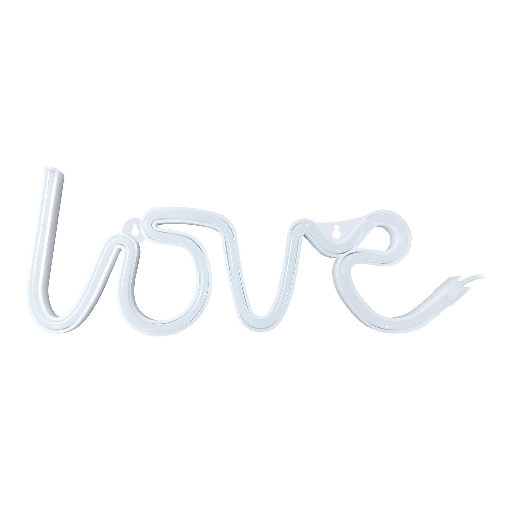 Lampe néon, LED, blanc, Love, INSPIRE - 5