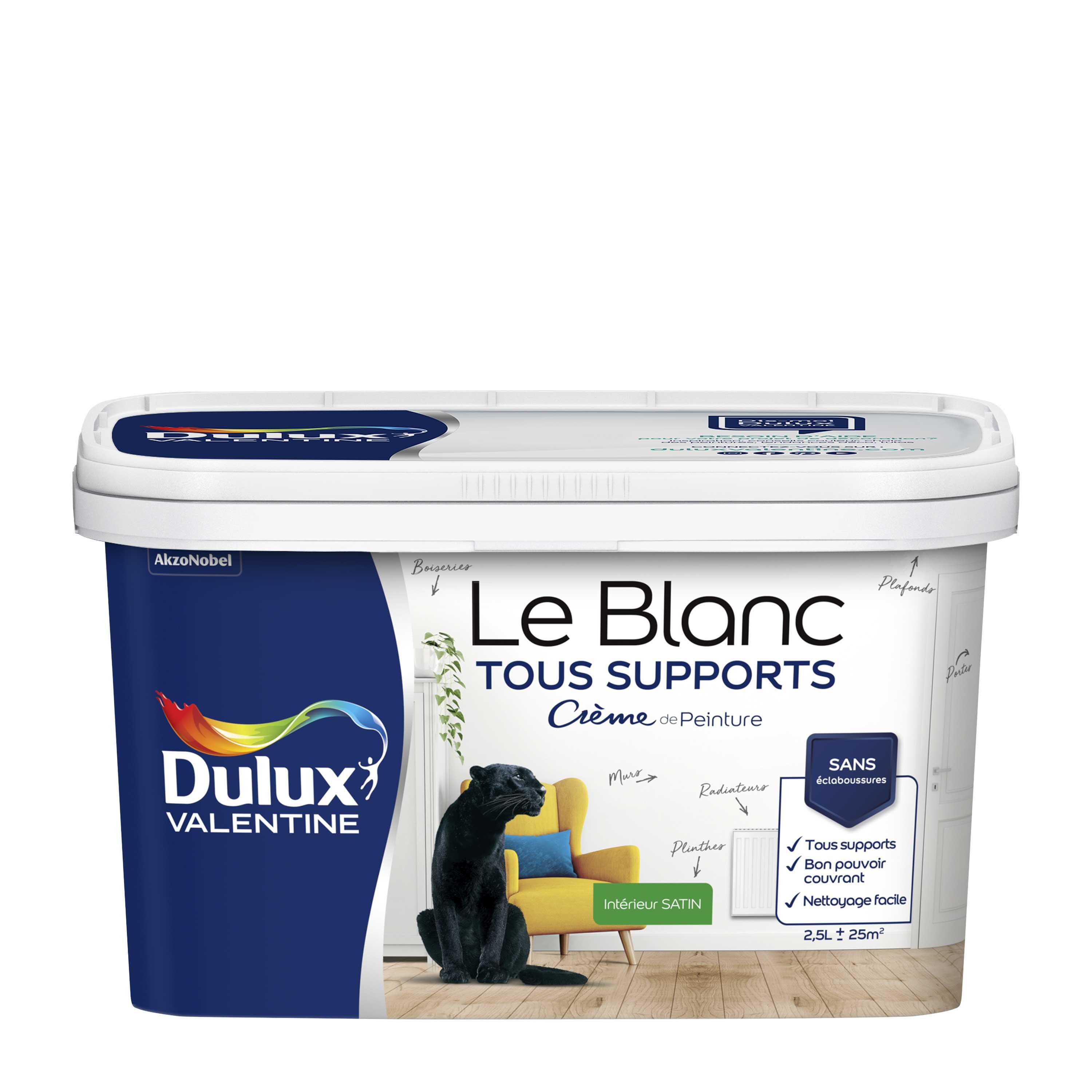 Peinture murale blanc cassé satin 2,5L main image 1