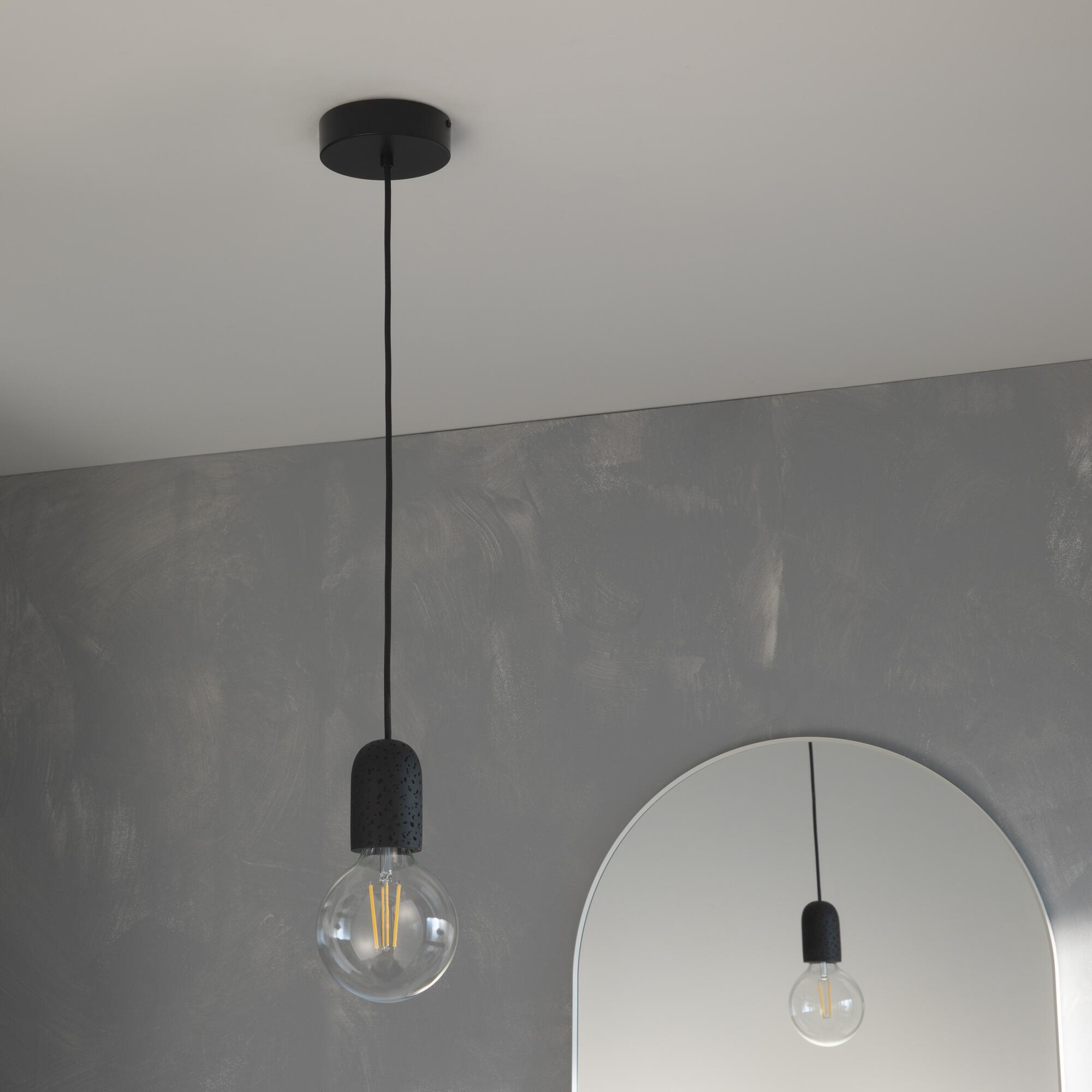 Suspension Rood ciment, noir, Diam.6.4 cm INSPIRE, E27 - 4