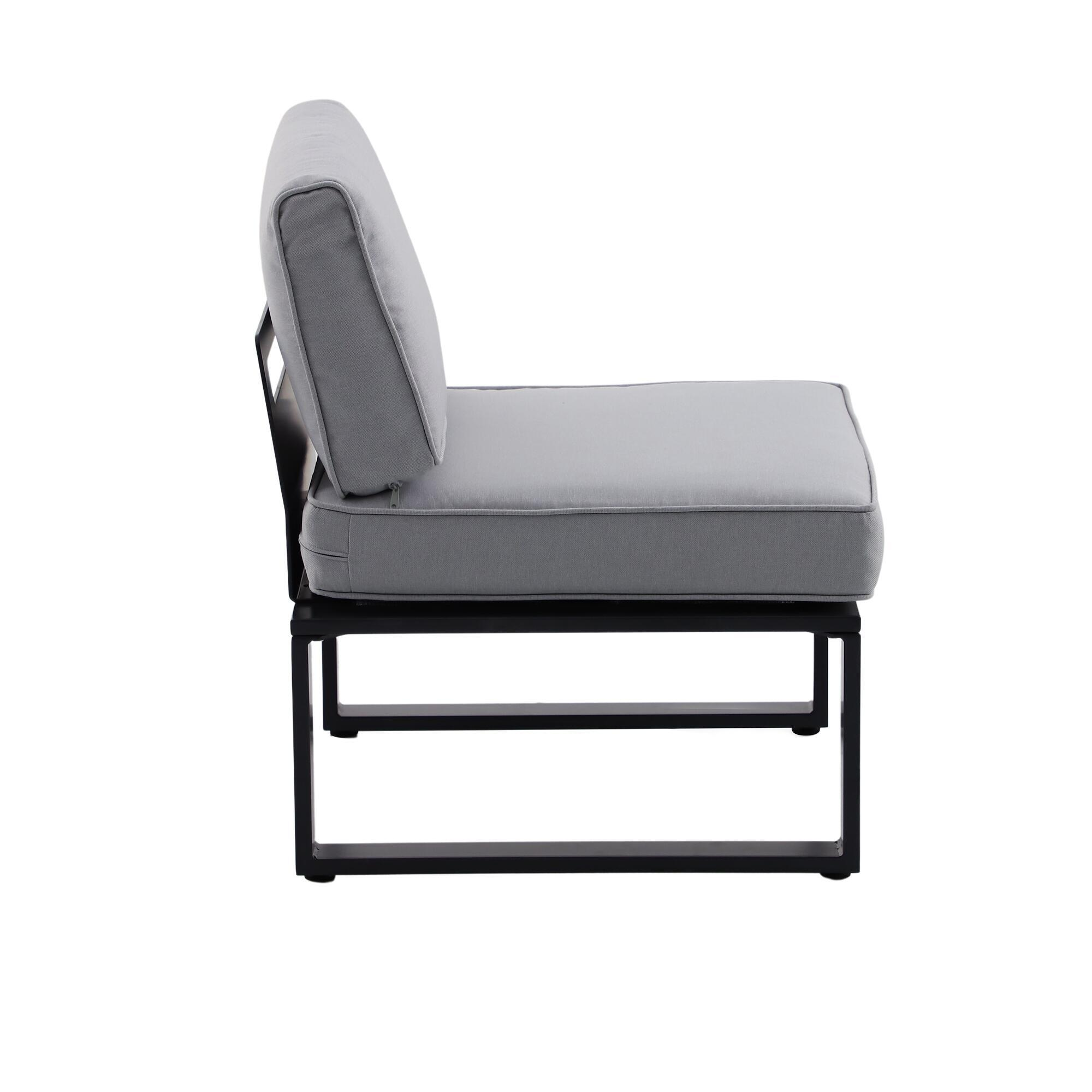 Cadeirão de alumínio jardim café cinzento Odyssea Naterial - 12