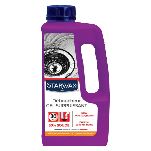 Déboucheur STARWAX Gel a la soude eau stagnante, 1L
