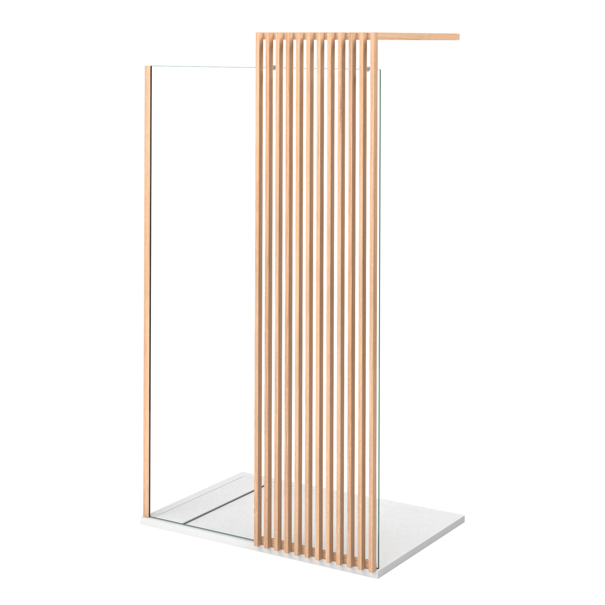 Piatto doccia SENSEA in resina Neo bianco L 80 x L 120 x H 3 cm opaco effetto pietra - 10