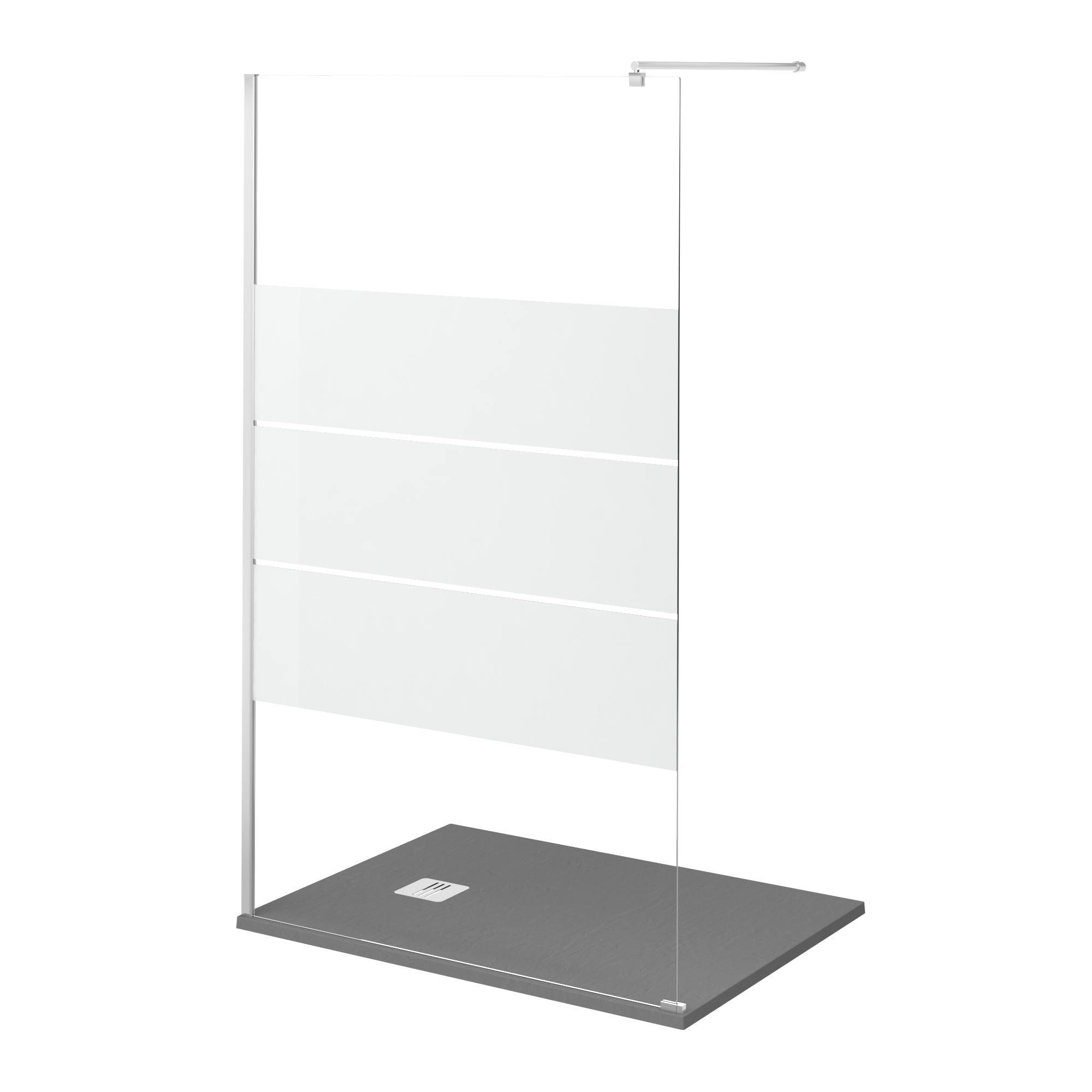 Box doccia walk-in Easy, vetro 6 mm, L 117-118.5 cm x H 195 cm, profilo cromo - 12