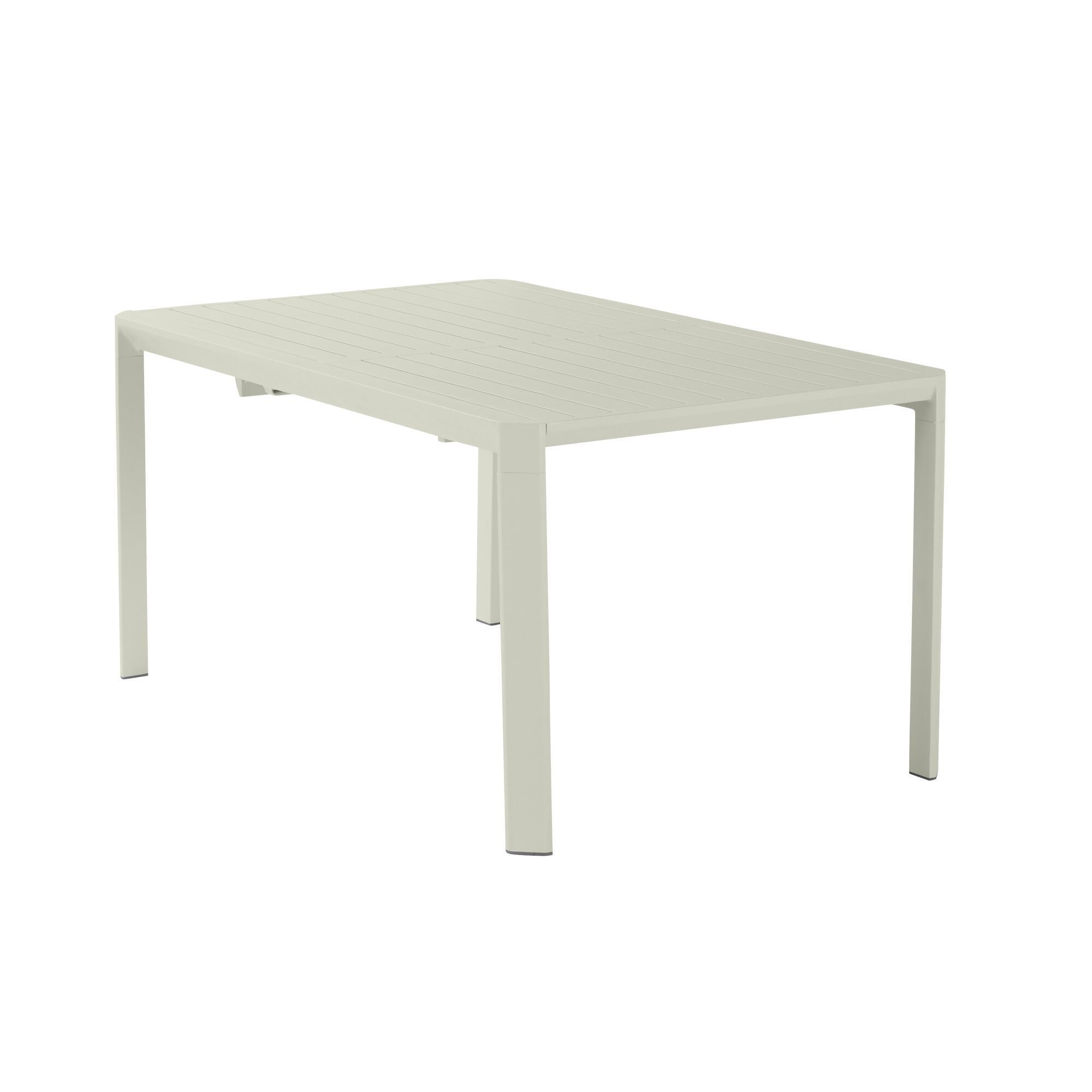 Mesa de jardín extensible idaho de aluminio de 97/149x149x76 cm beige