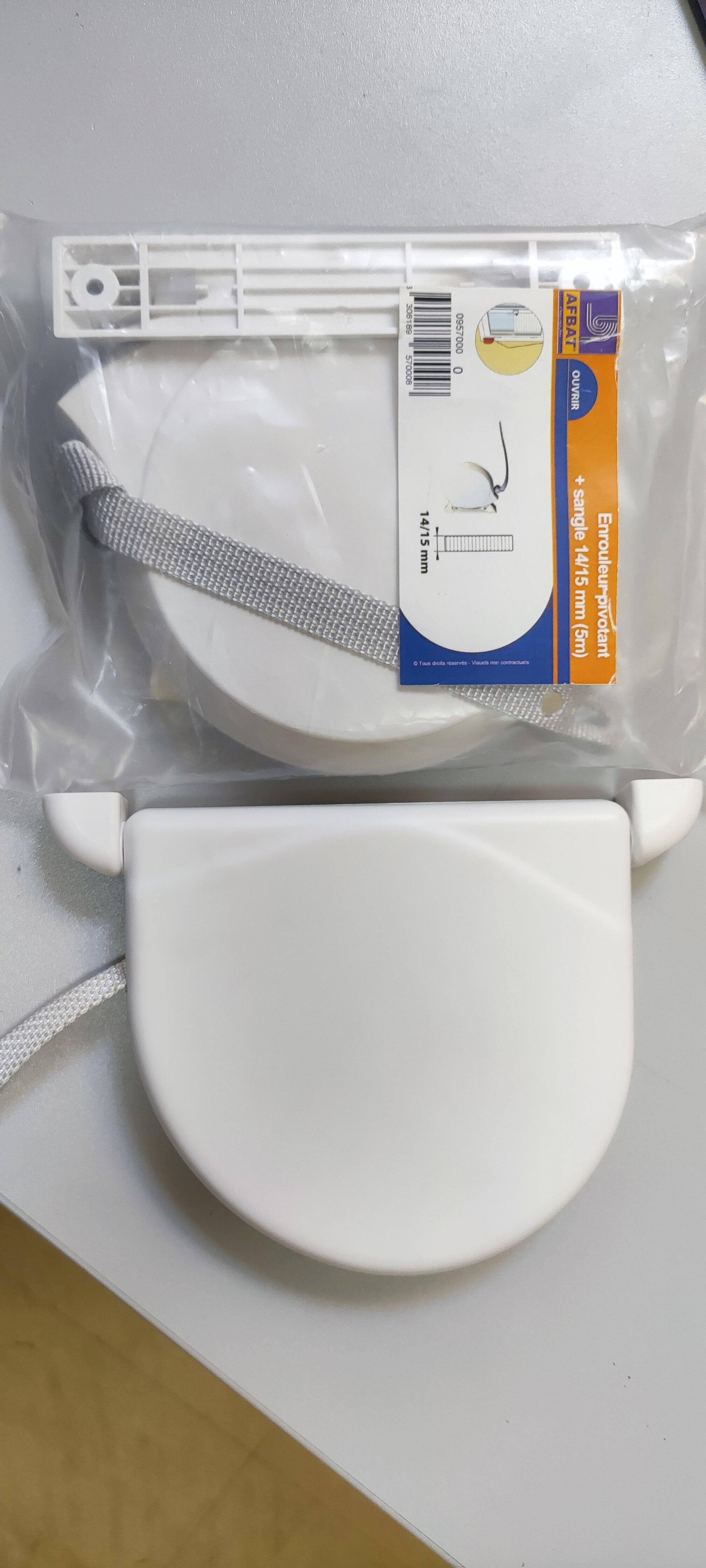 Bloc enrouleur volet roulant, sangle 5 m, H.175 mm x L.130 mm, blanc AFBAT - 3