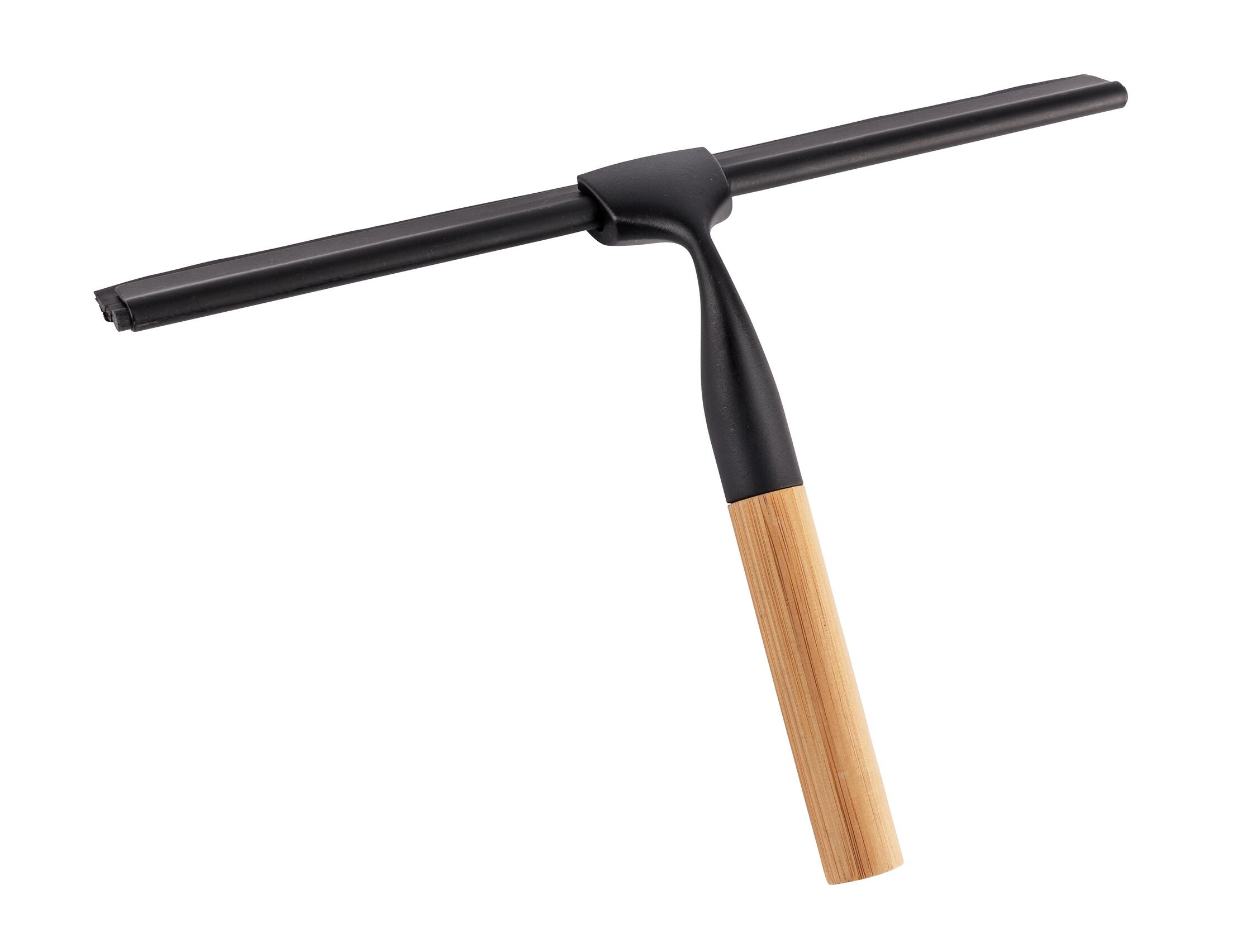 Raclette pour porte de douche à coller Bambou noir, naturel - 2