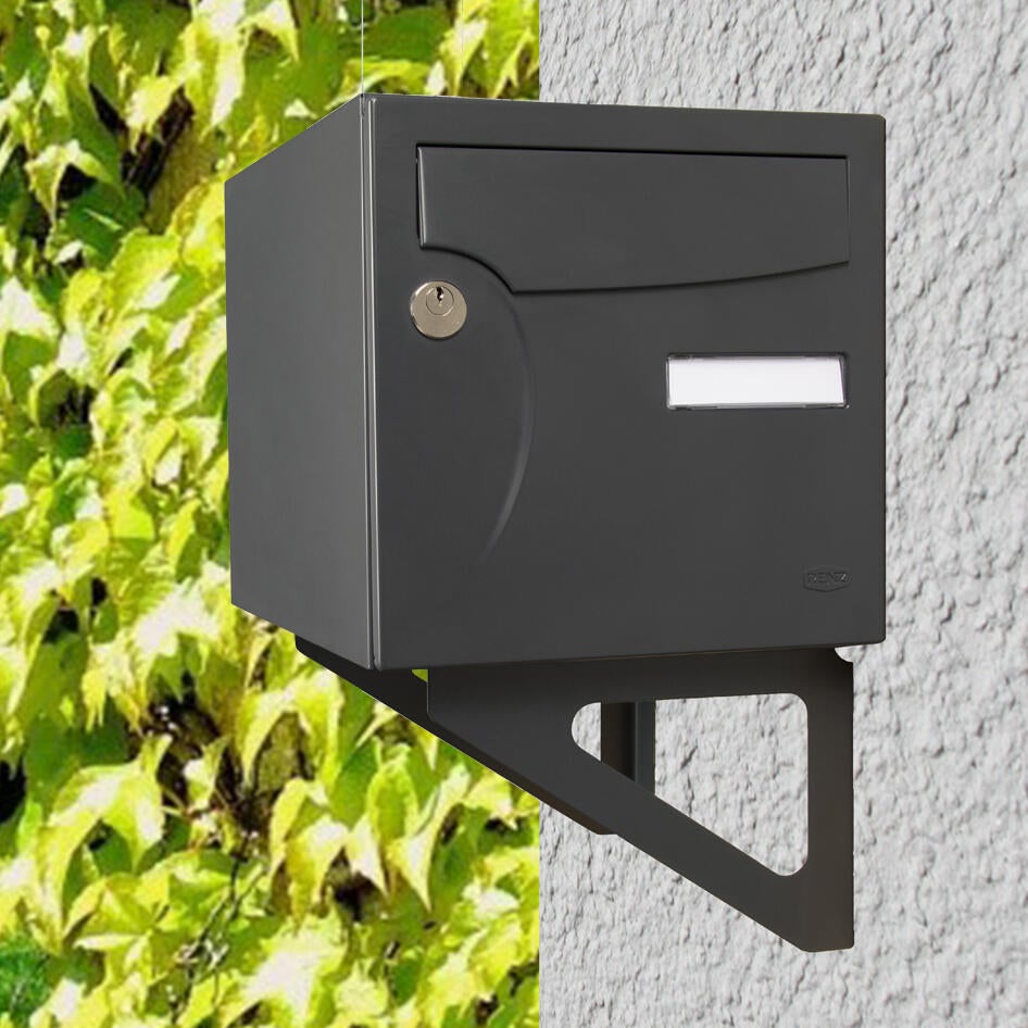 Equerre murale H.17.5 x l.25 x P.3 cm RENZ, gris anthracite - 2