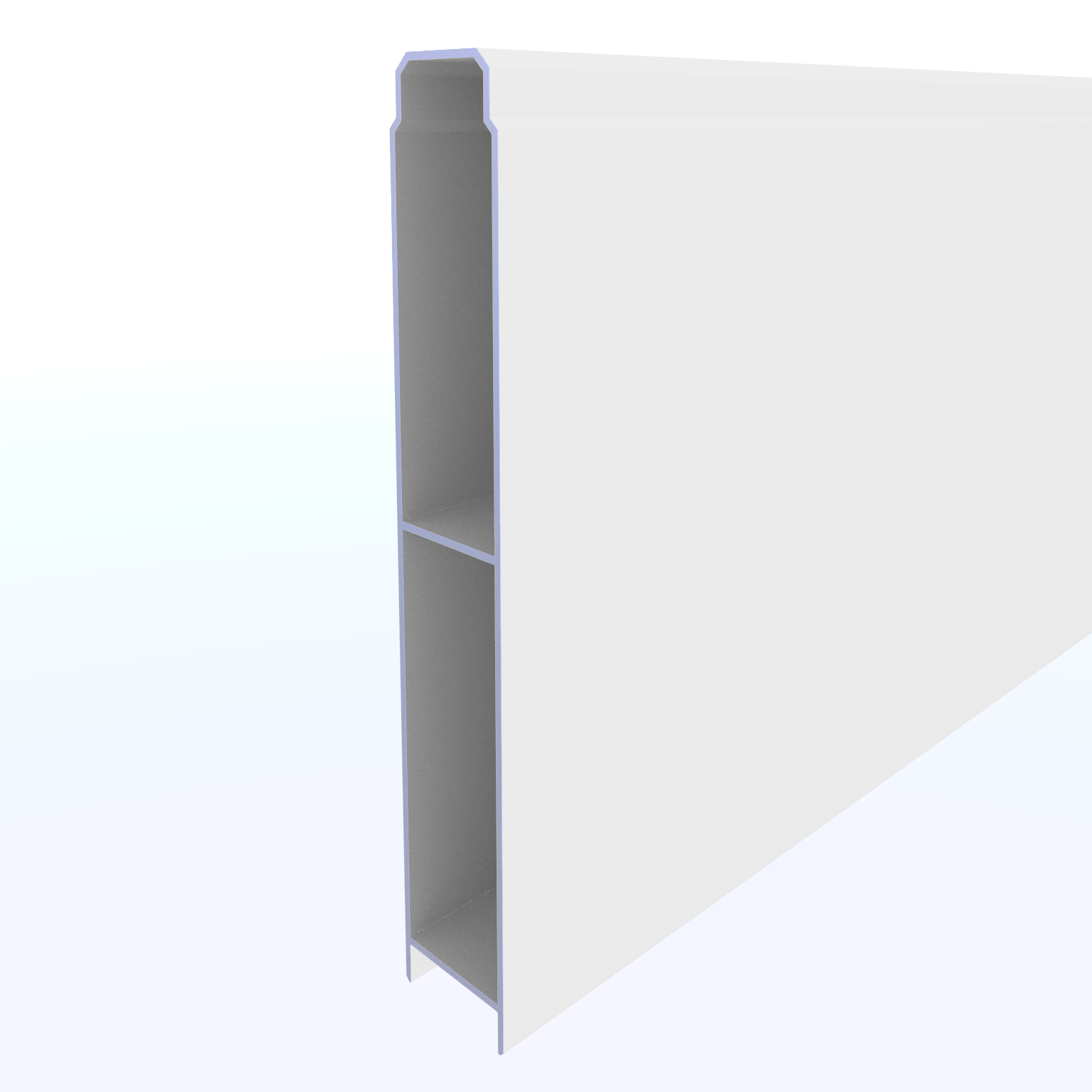 Lame de clôture aluminium pleine Klos up! blanc, H.15 x l.145 cm - 4