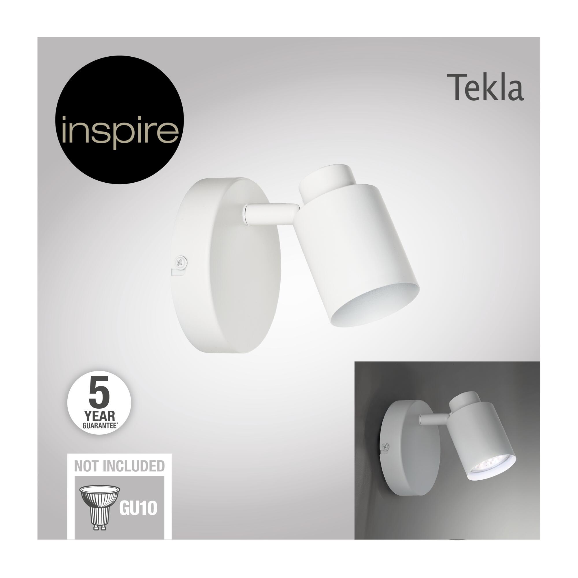 Foco decorativo sem lâmpada Tekla Inspire GU10 1 luz pintado branco - 7